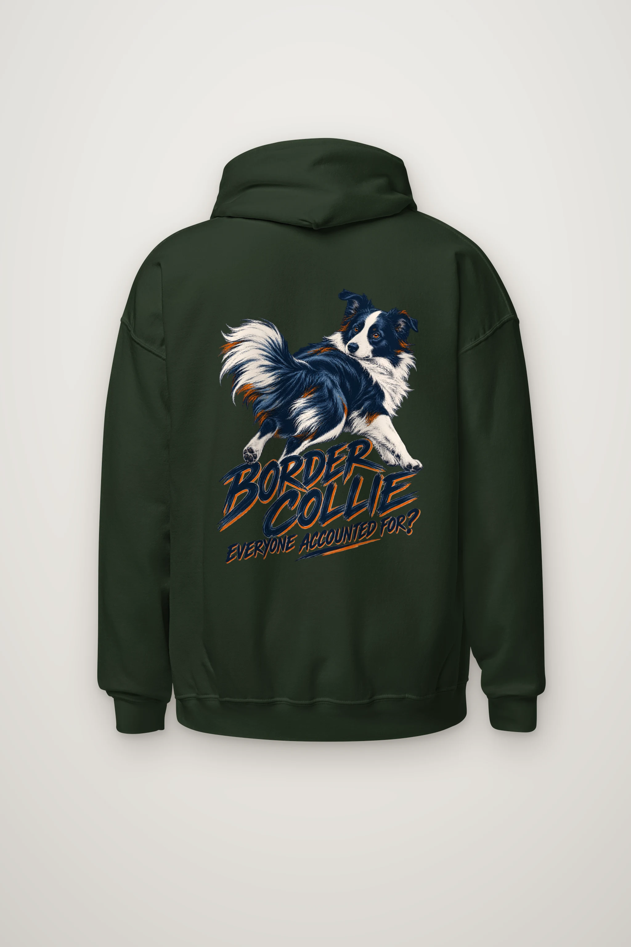 "Border Collie Everyone Accounted For" Heavy Blend Unisex Pullover Hoodie