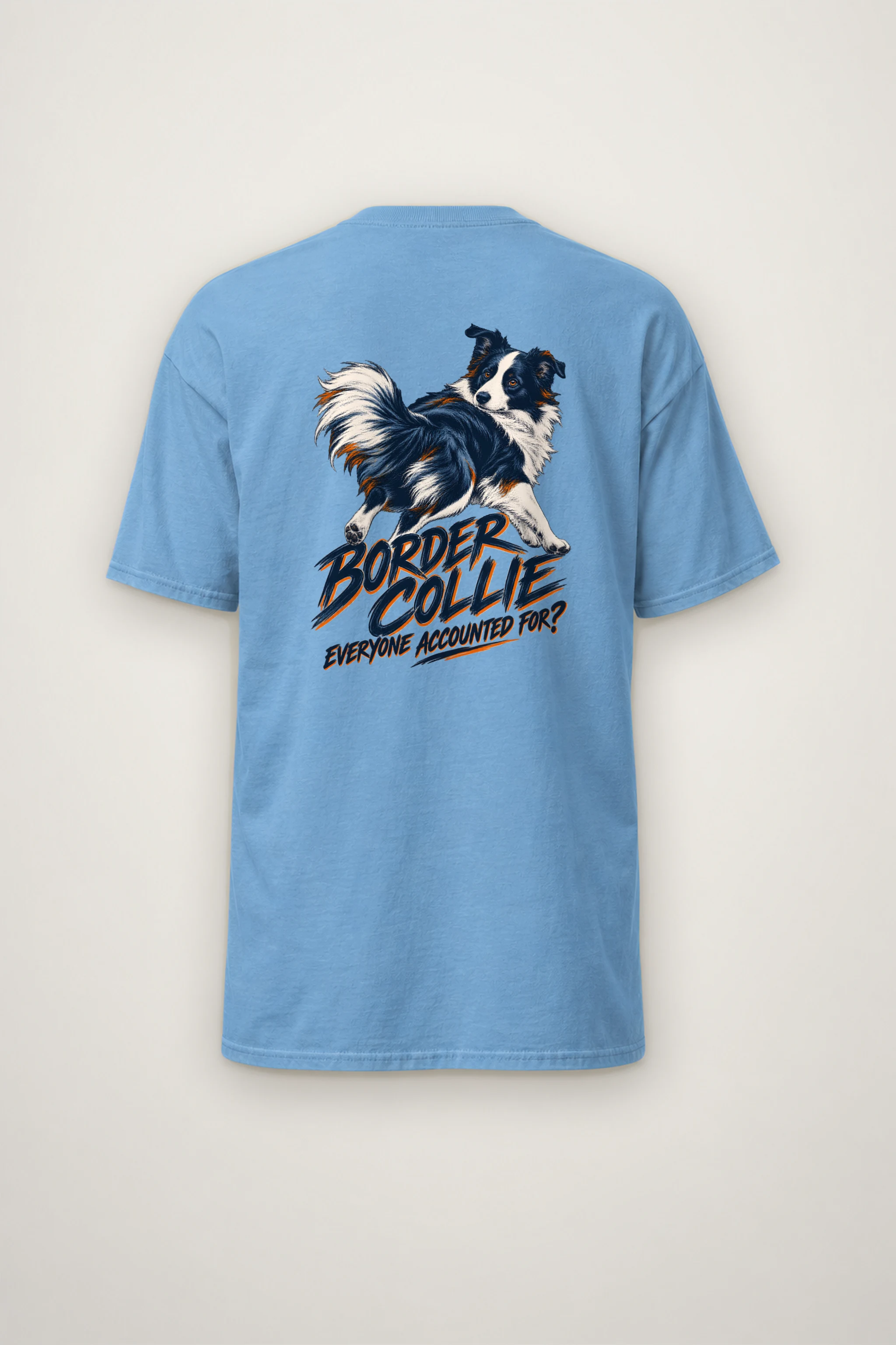 "Border Collie Everyone Accounted For" Heavyweight Unisex Crewneck T-shirt