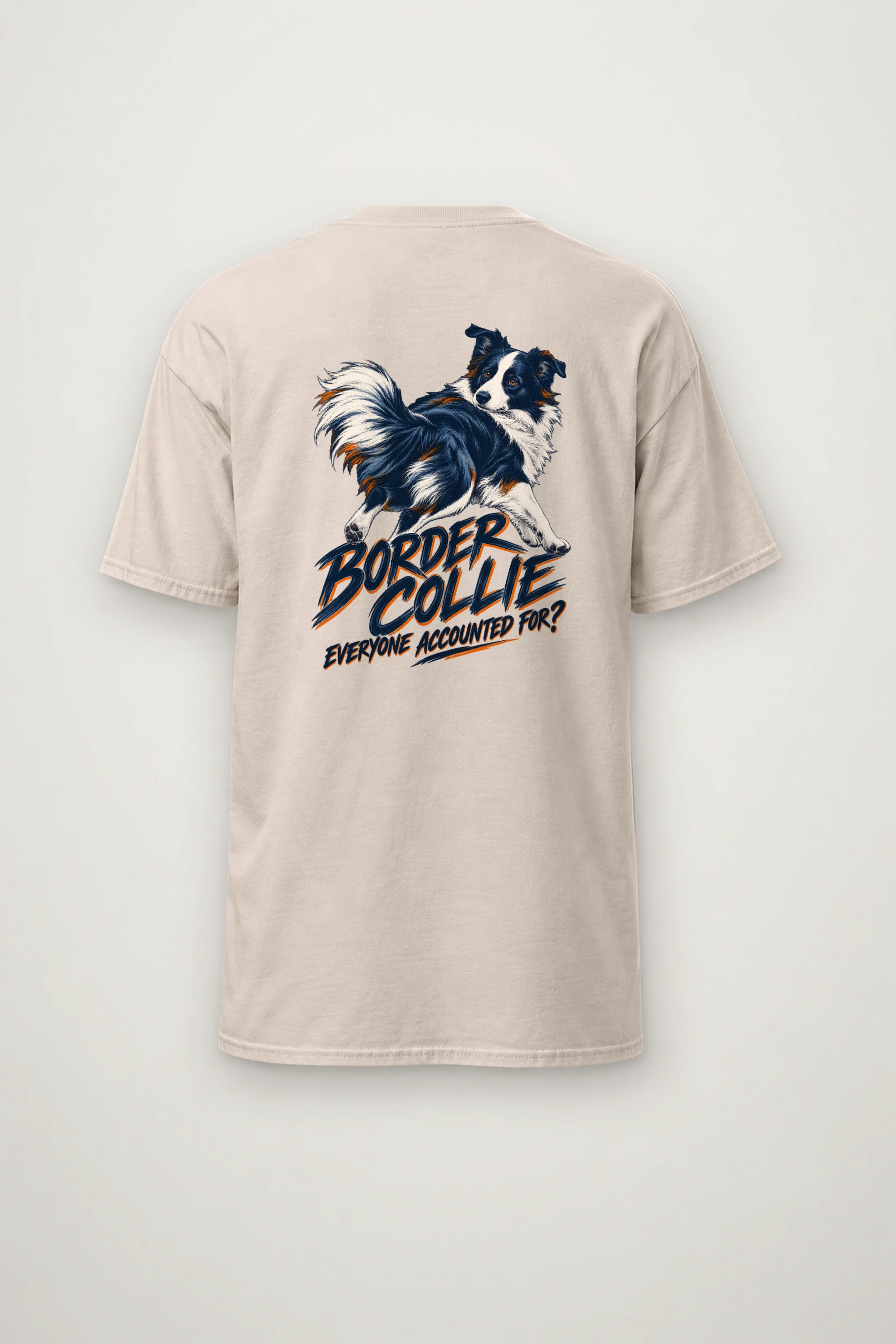 "Border Collie Everyone Accounted For" Heavyweight Unisex Crewneck T-shirt
