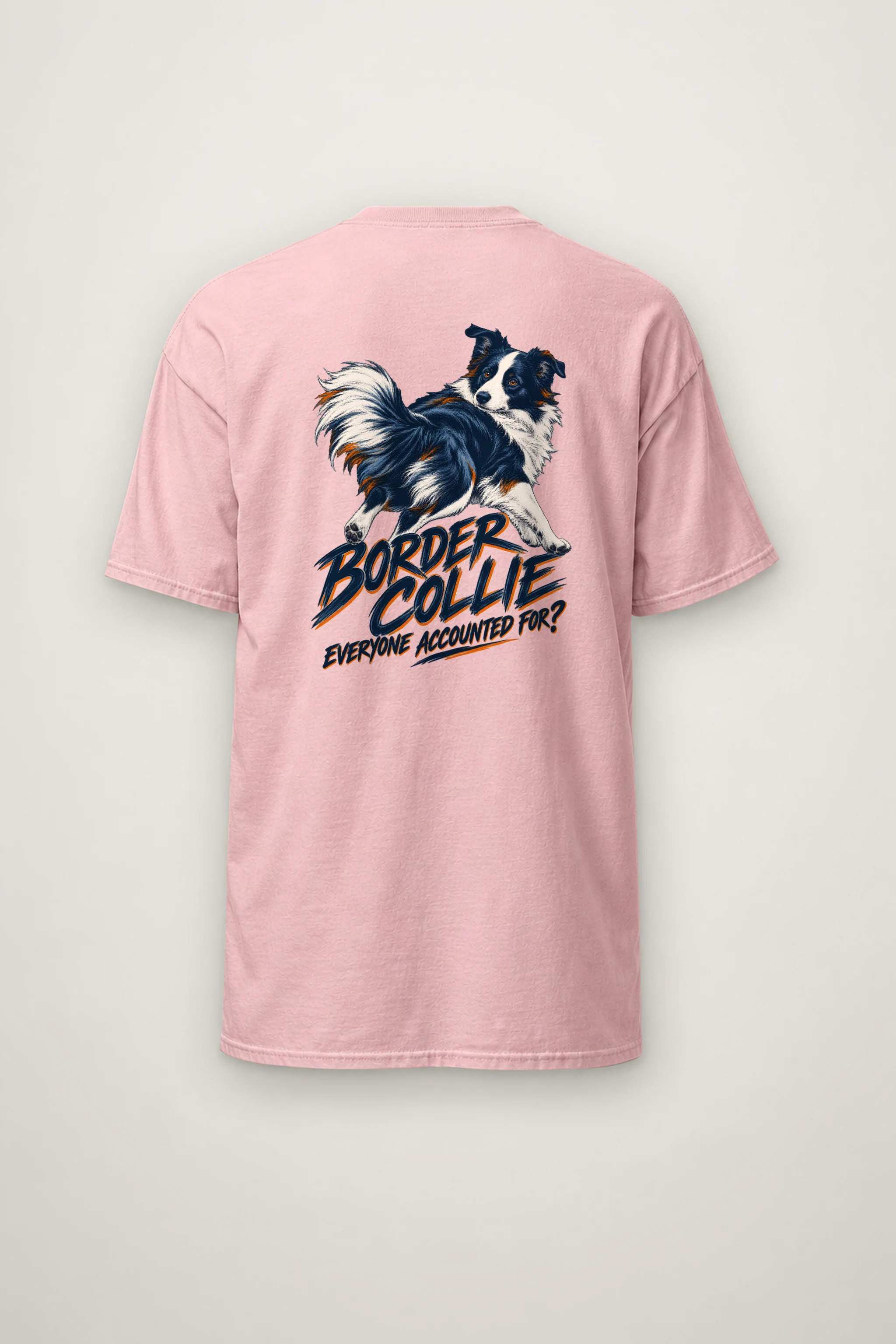 "Border Collie Everyone Accounted For" Heavyweight Unisex Crewneck T-shirt