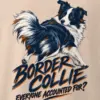 "Border Collie Everyone Accounted For" Men's Oversized Heavyweight Crewneck T-Shirt