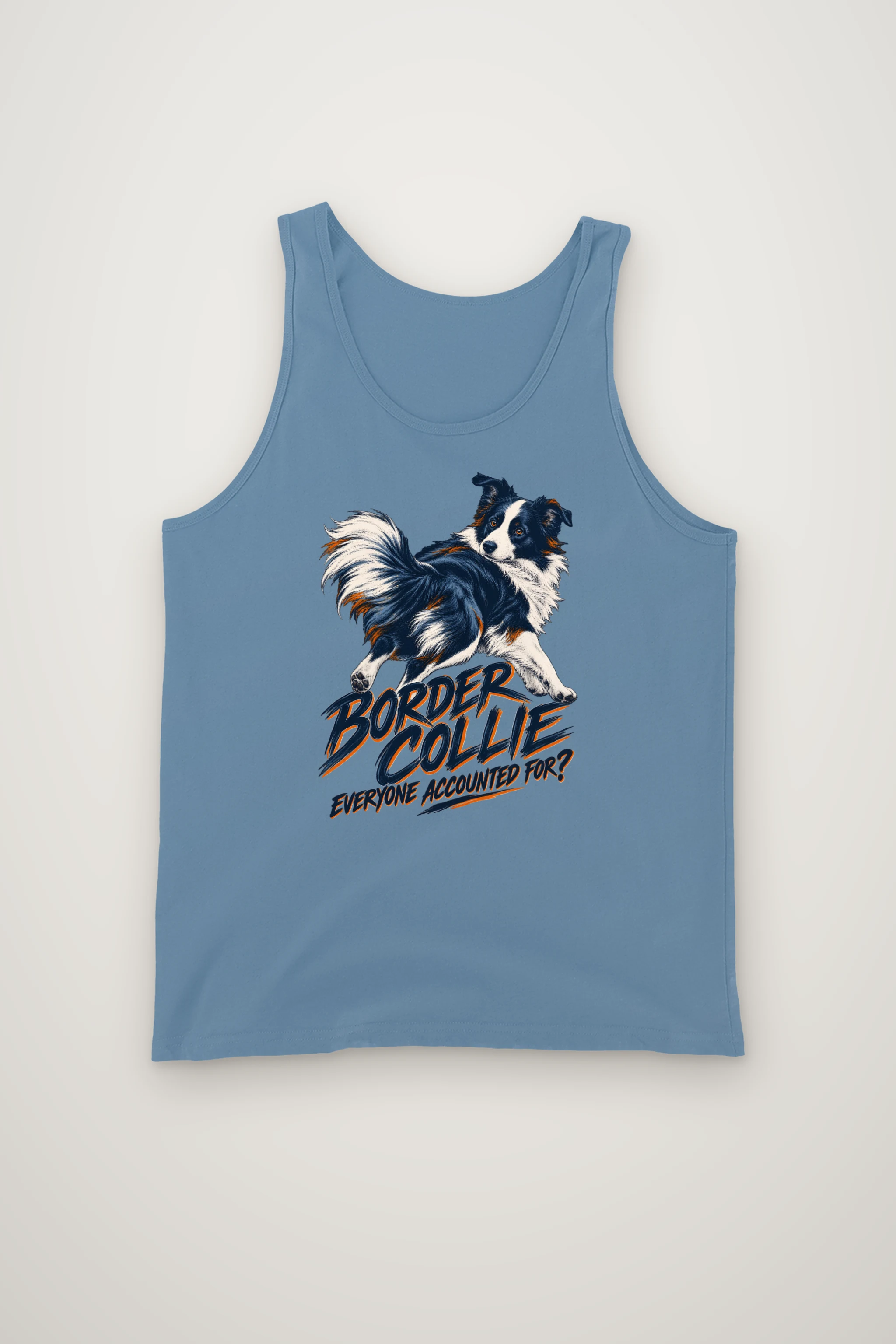 "Border Collie Everyone Accounted For" Unisex Jersey Tank