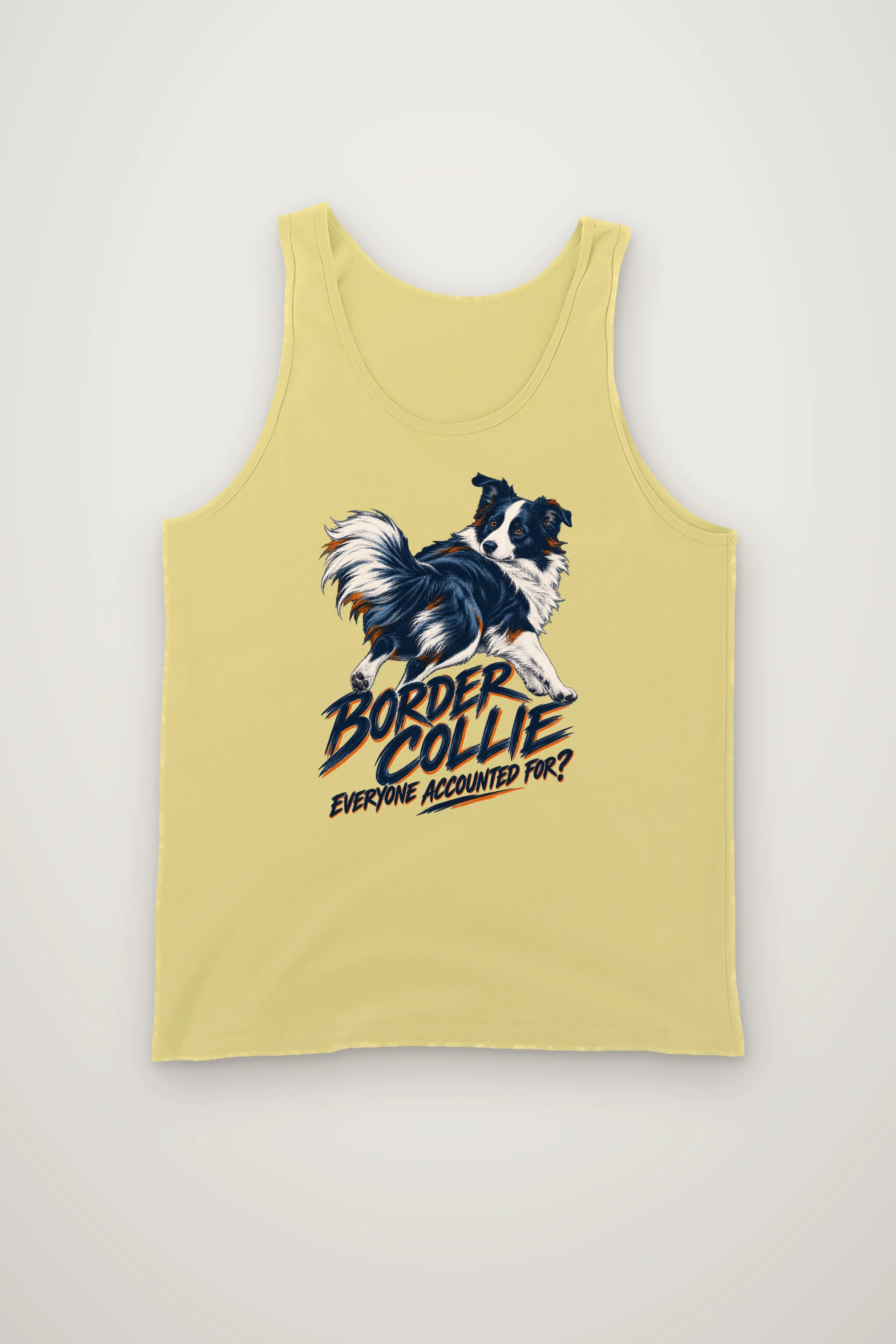 "Border Collie Everyone Accounted For" Unisex Jersey Tank