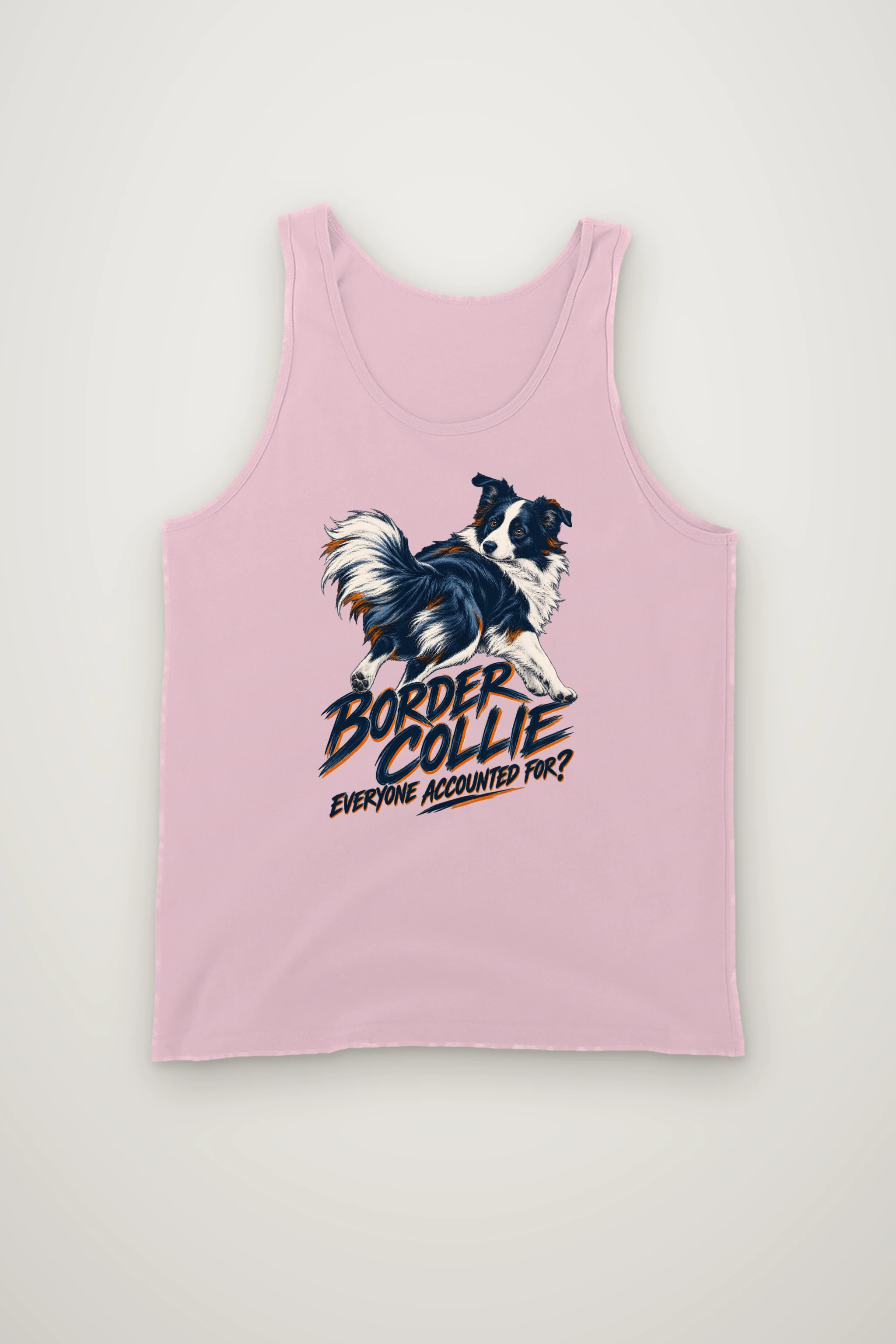 "Border Collie Everyone Accounted For" Unisex Jersey Tank
