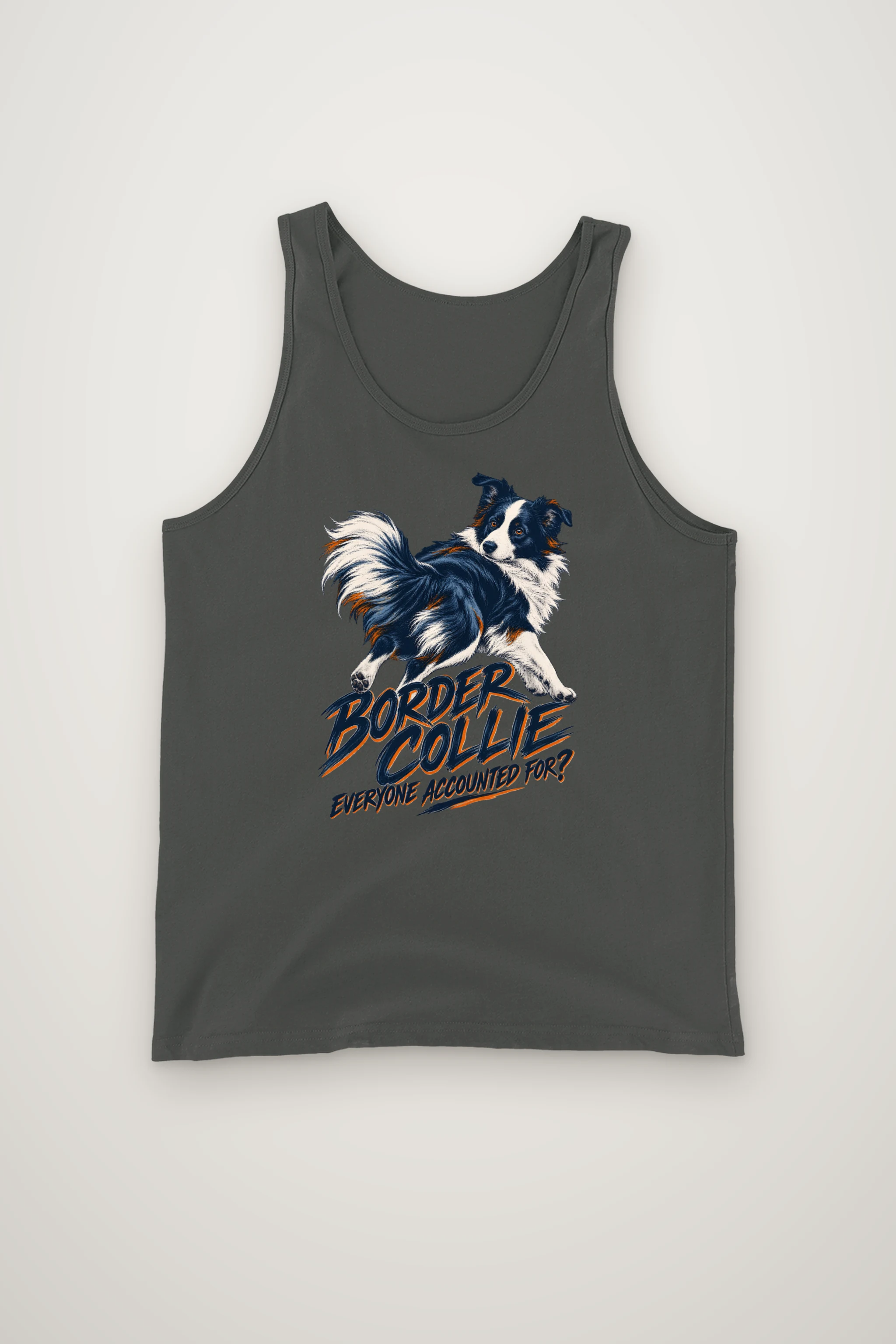 "Border Collie Everyone Accounted For" Unisex Jersey Tank