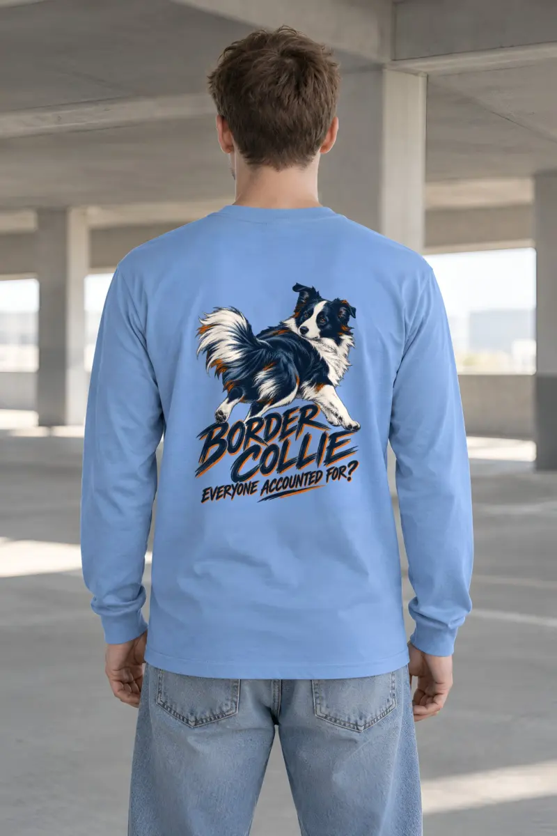 "Border Collie Everyone Accounted For" Unisex Longsleeve T-shirt