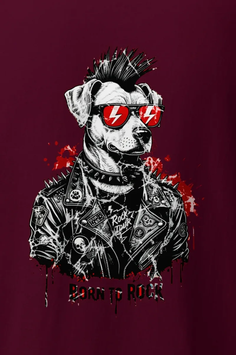 "Born To Rock" Heavyweight Unisex Crewneck T-shirt