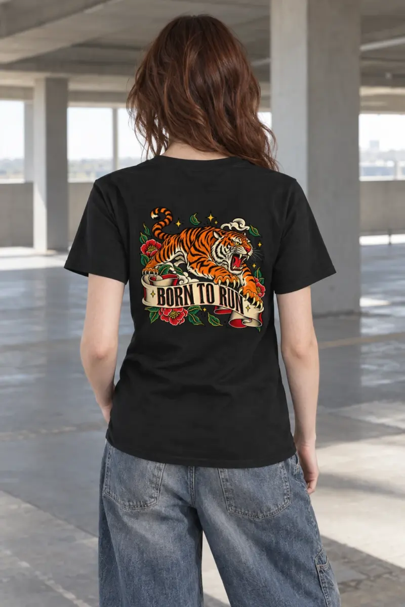 "Born to Run" Heavyweight Unisex Crewneck T-shirt