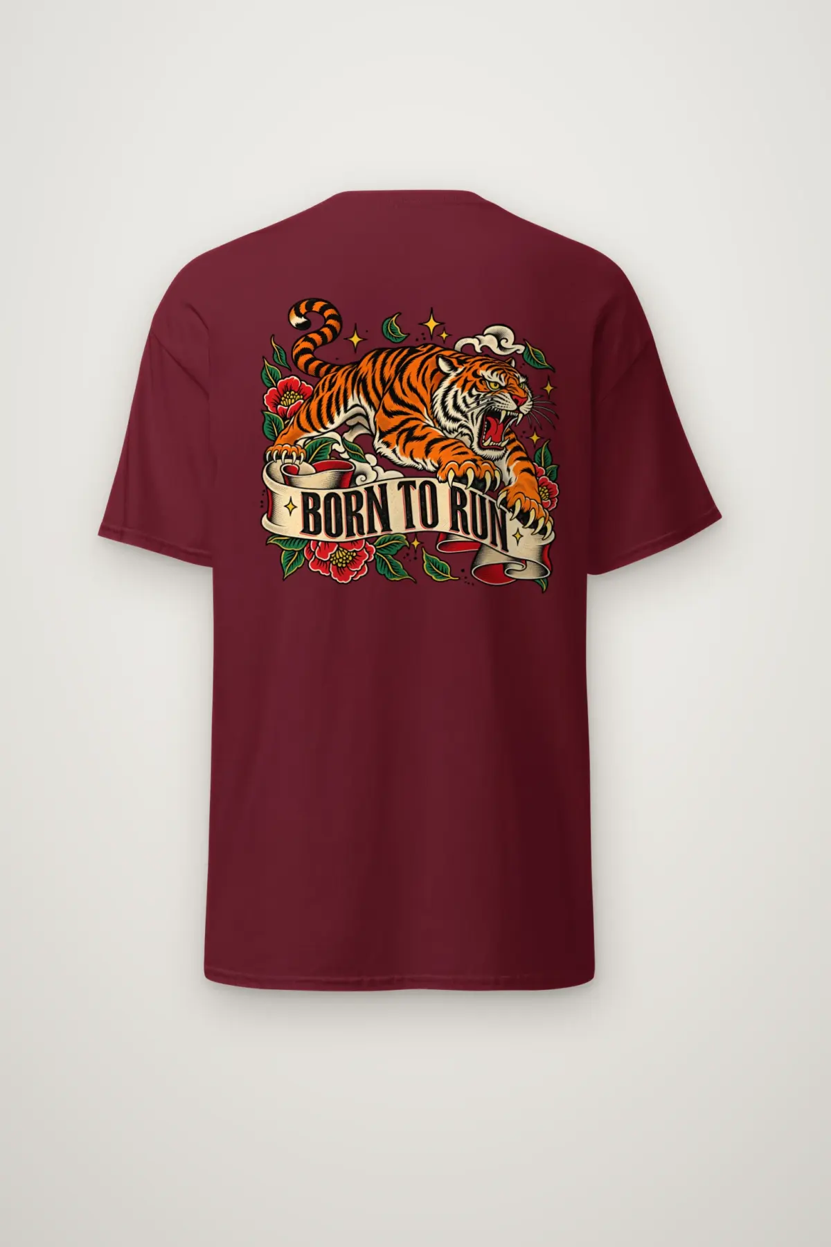 "Born to Run" Heavyweight Unisex Crewneck T-shirt
