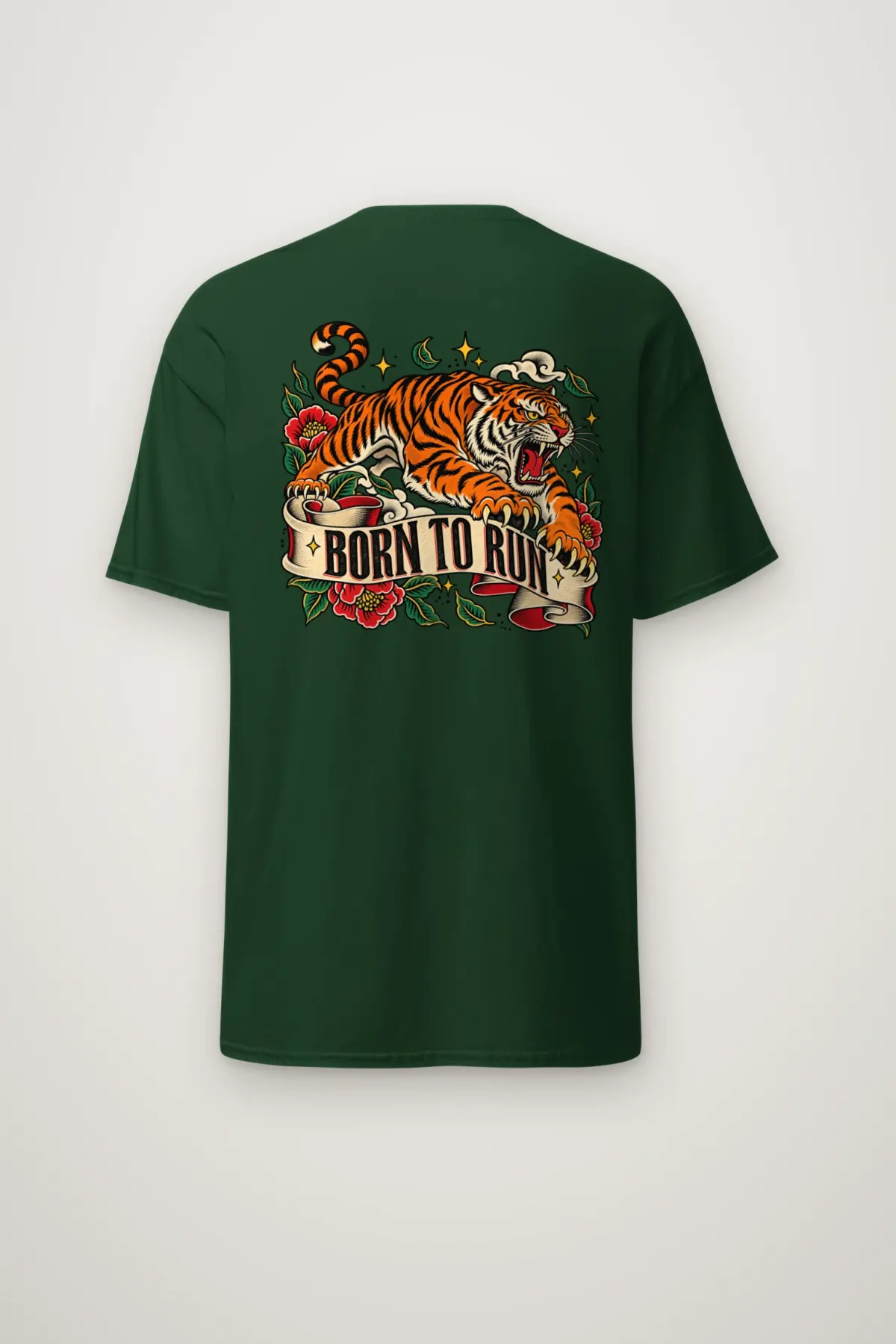 "Born to Run" Heavyweight Unisex Crewneck T-shirt