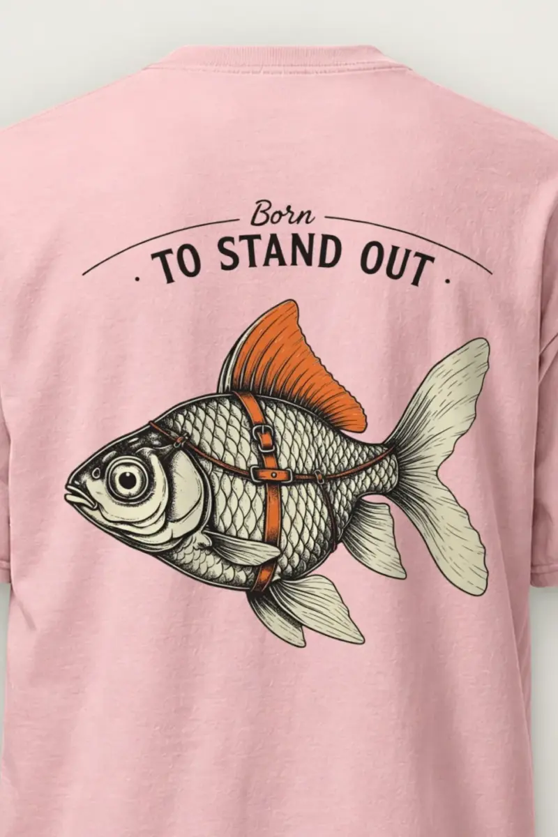 "Born To Stand Out" Heavyweight Unisex Crewneck T-shirt