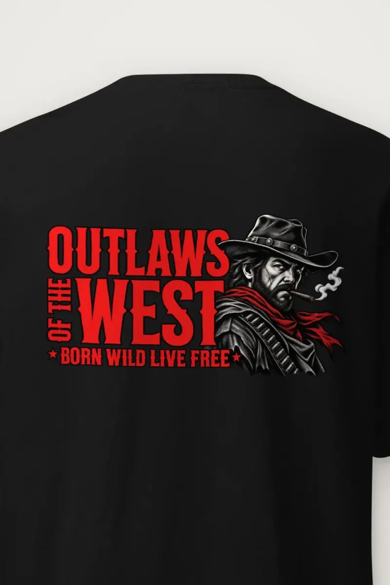 "Born Wild Live Free" Heavyweight Unisex Crewneck T-shirt