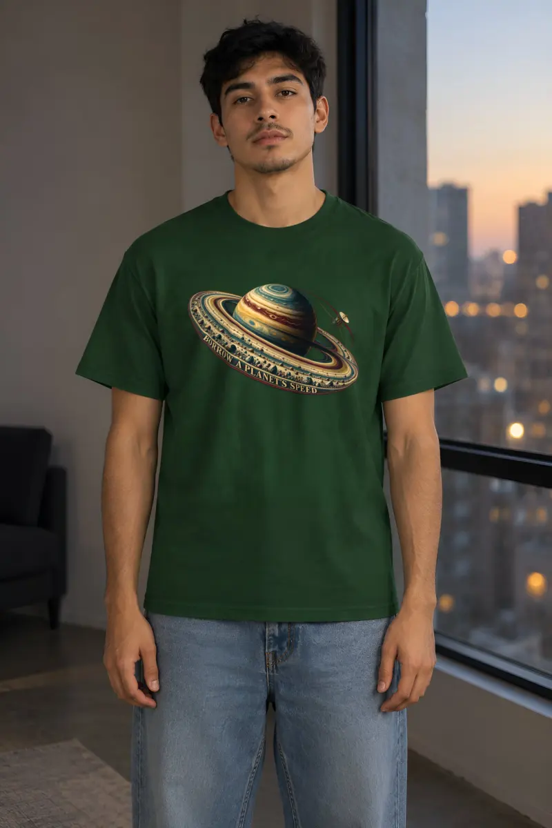 "Borrow a Planet's Speed" Heavyweight Unisex Crewneck T-shirt