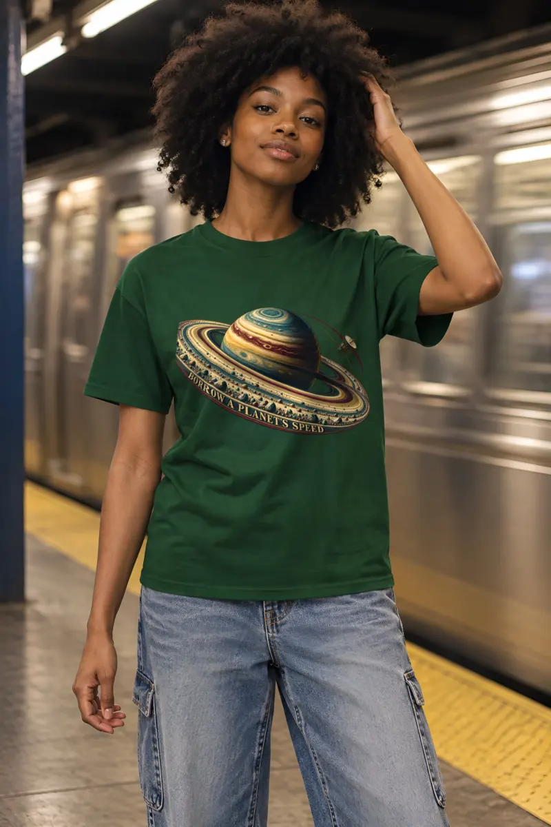 "Borrow a Planet's Speed" Heavyweight Unisex Crewneck T-shirt
