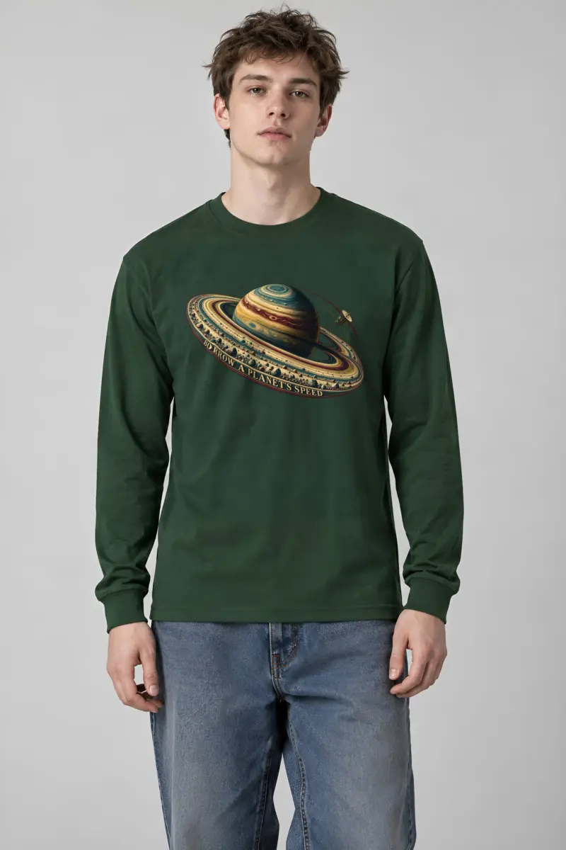 “Borrow a Planet’s Speed” Unisex Longsleeve T-shirt
