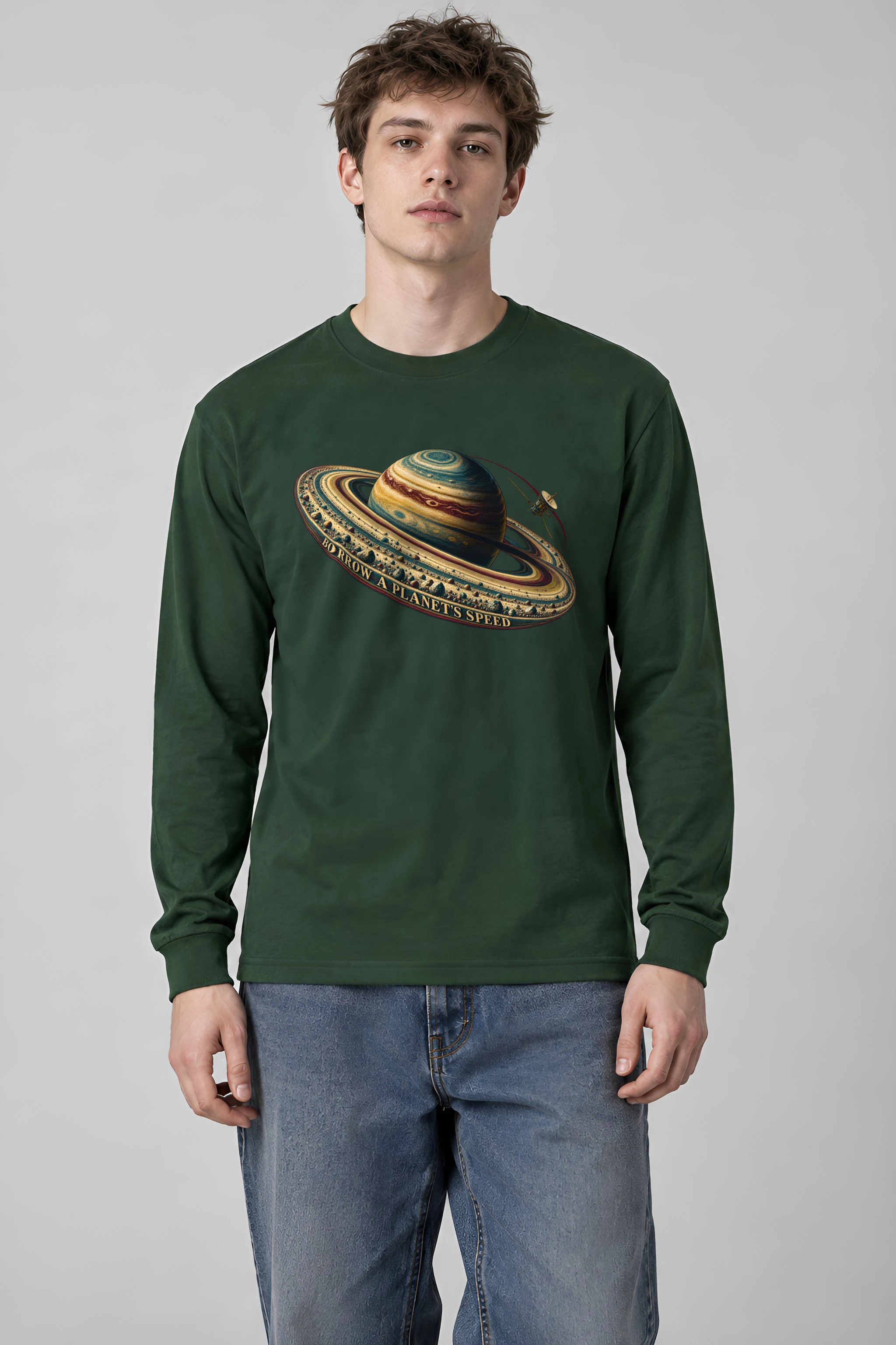 "Borrow a Planet's Speed" Unisex Longsleeve T-shirt