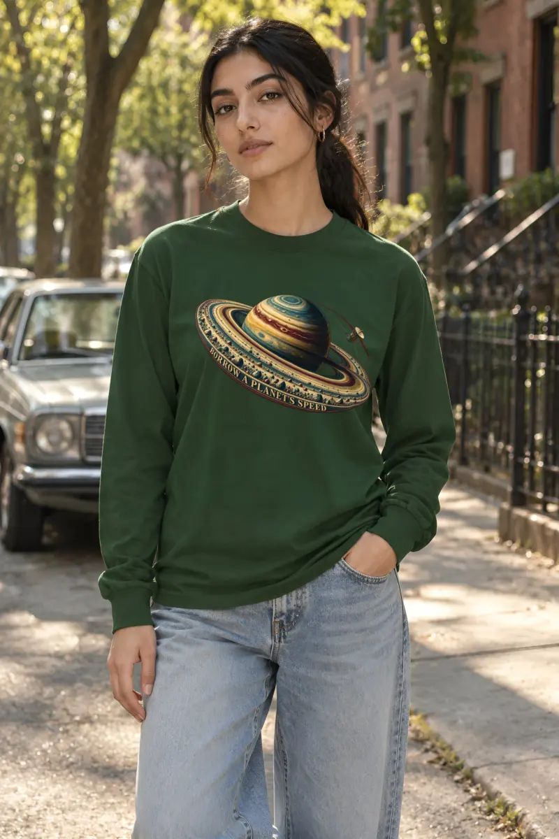 "Borrow a Planet's Speed" Unisex Longsleeve T-shirt