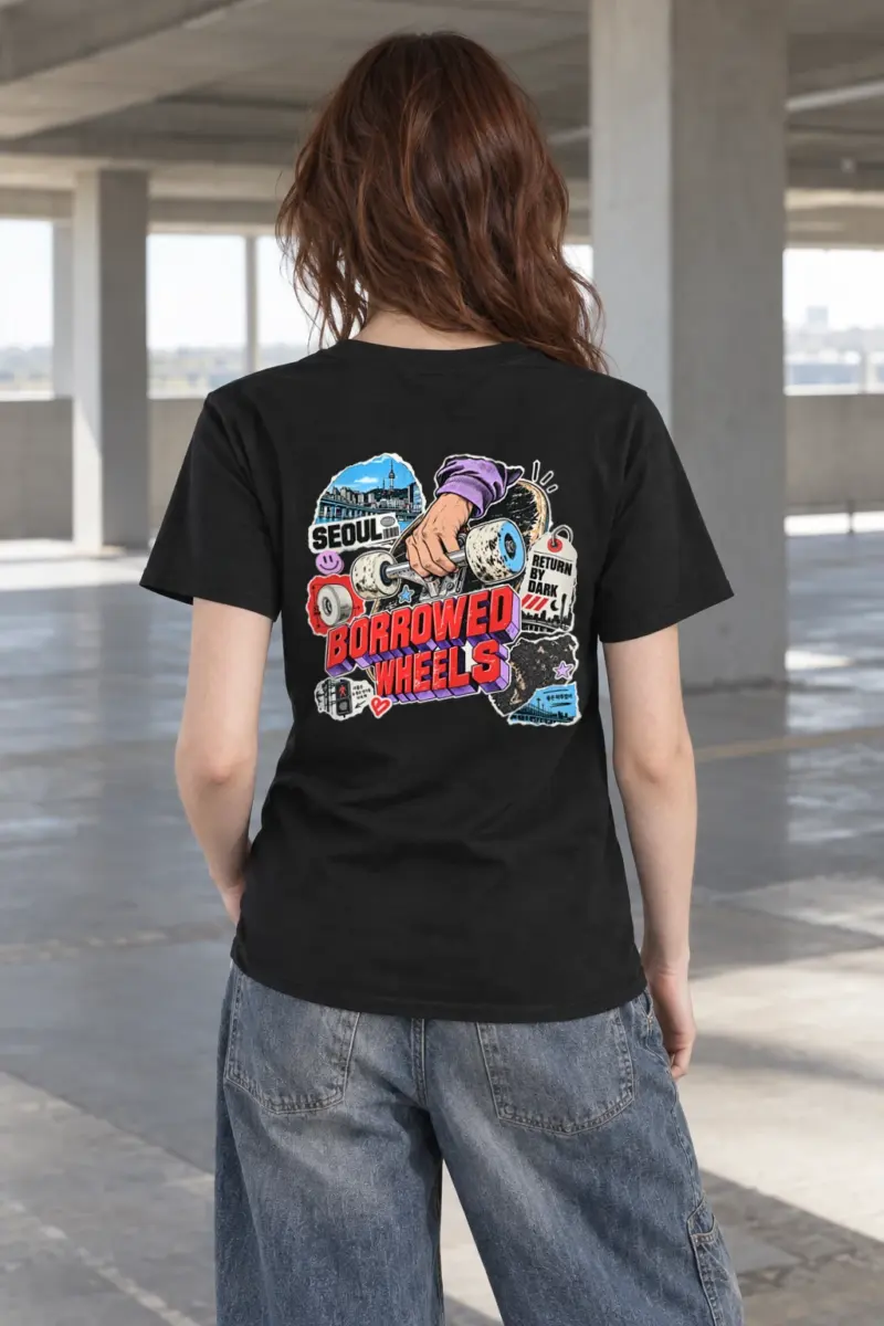 "Borrowed Wheels" Heavyweight Unisex Crewneck T-shirt