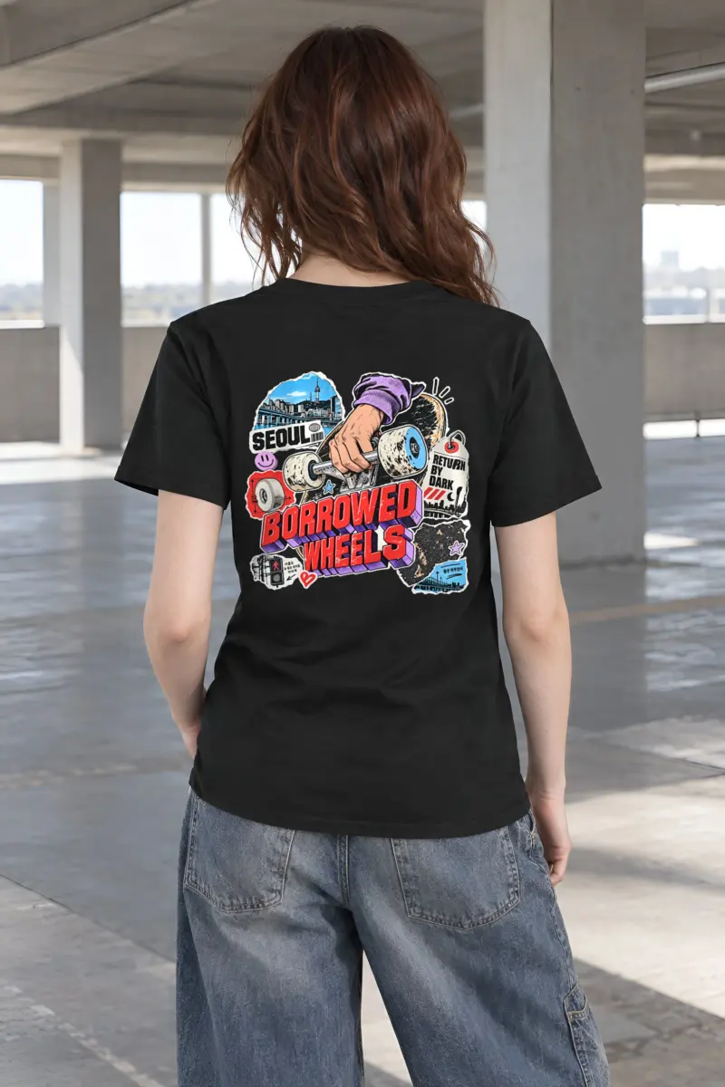 "Borrowed Wheels" Heavyweight Unisex Crewneck T-shirt
