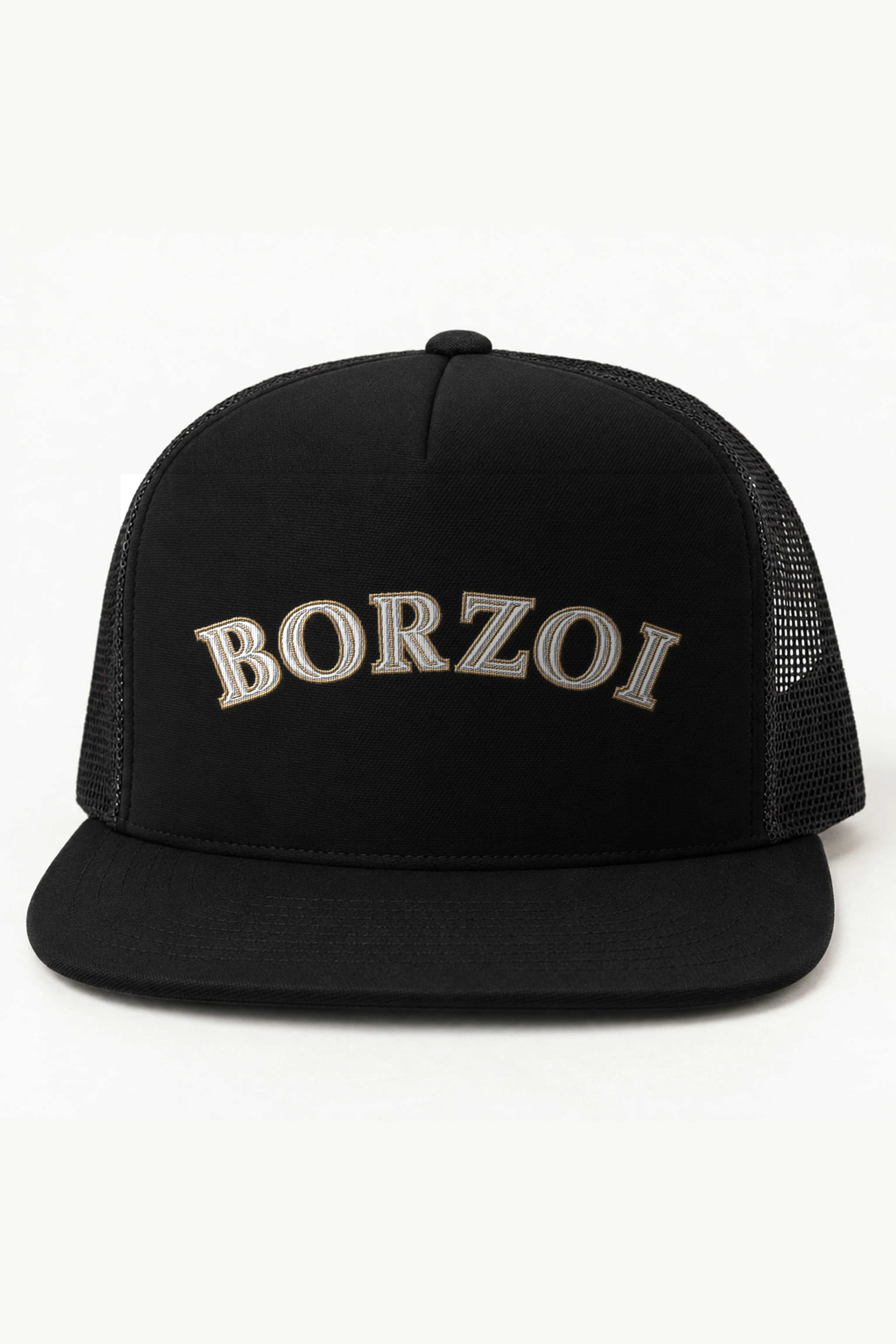 "BORZOI" 5 Panel Trucker Cap · Embroidered