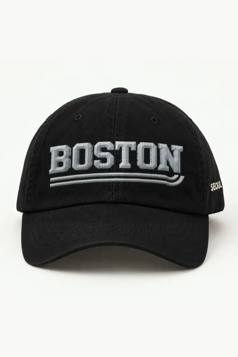 "Boston Block Letter Dad Hat" Classic Dad Hat · Embroidered