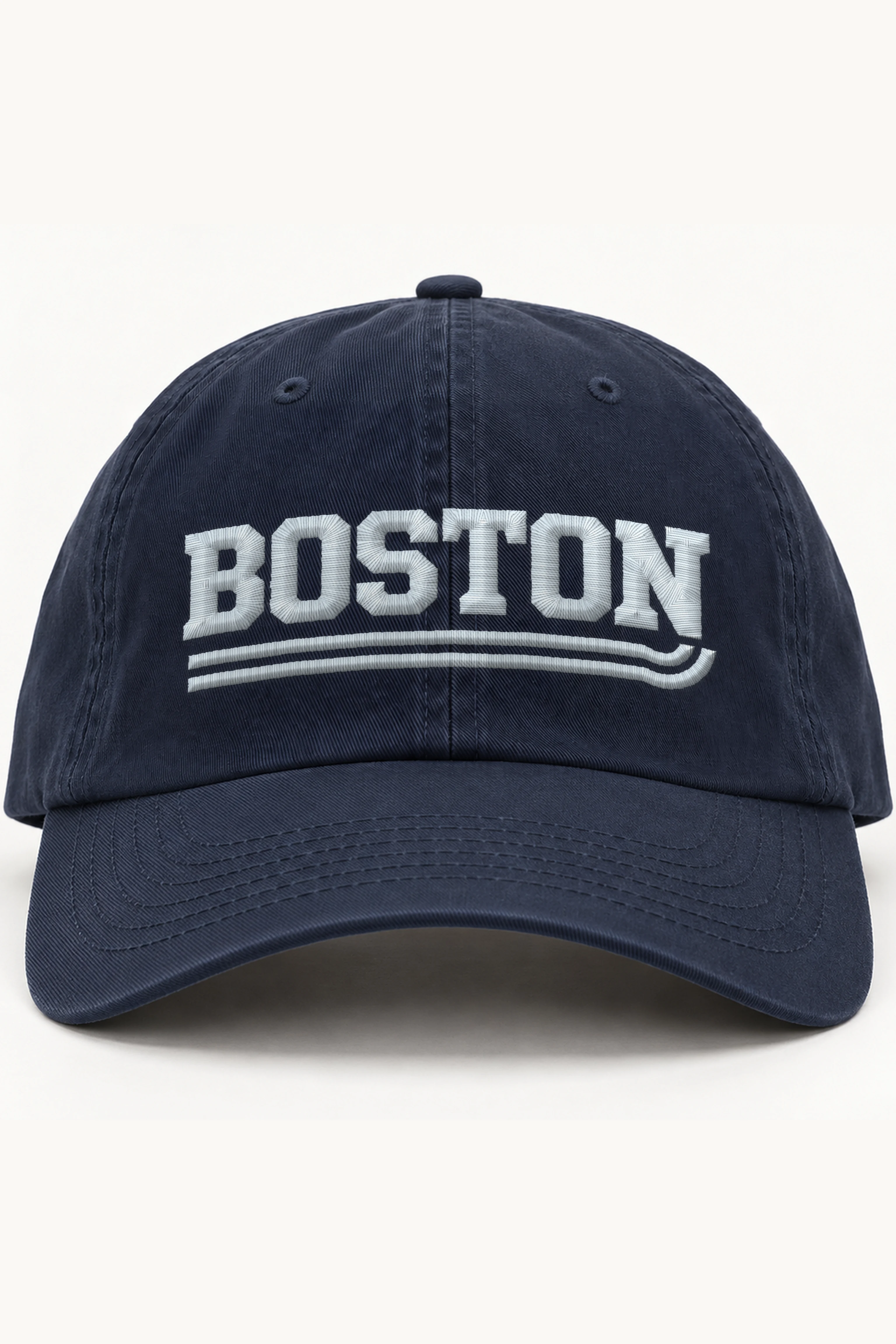 "Boston Block Letter Dad Hat" Classic Dad Hat · Embroidered