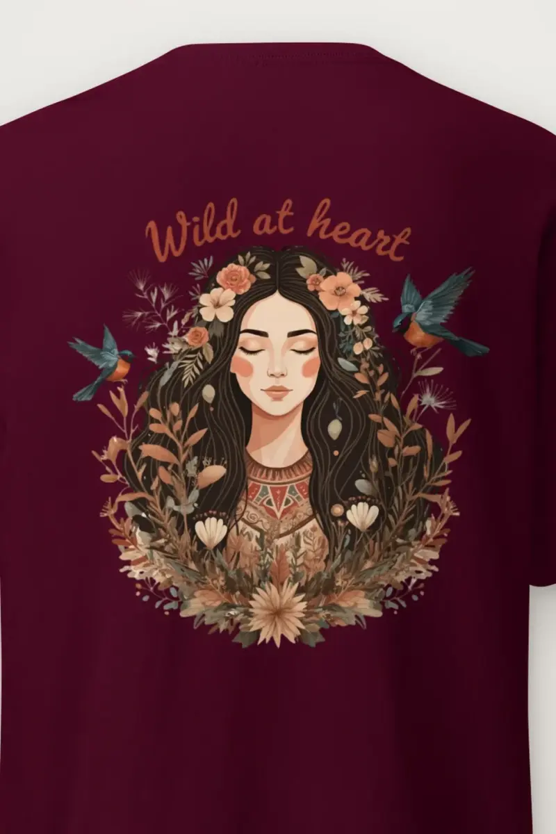"Botanical Muse" Heavyweight Unisex Crewneck T-shirt