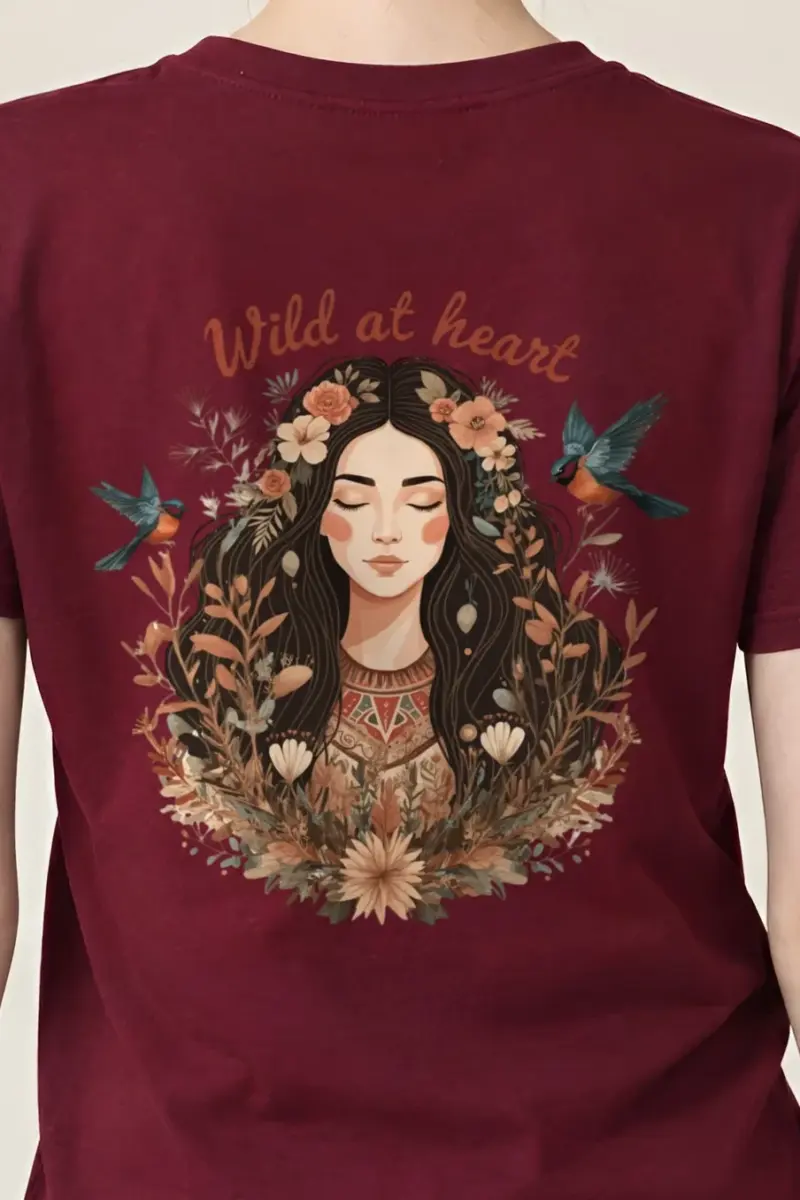 "Botanical Muse" Heavyweight Unisex Crewneck T-shirt