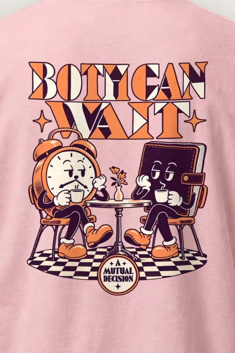 "Both Can Wait" Heavyweight Unisex Crewneck T-shirt