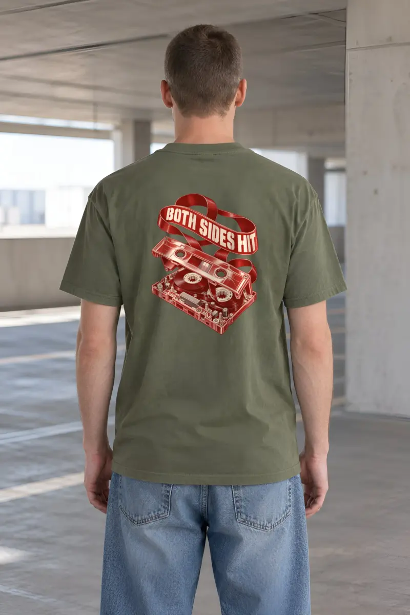 “Both Sides Hit” Heavyweight Unisex Crewneck T-shirt