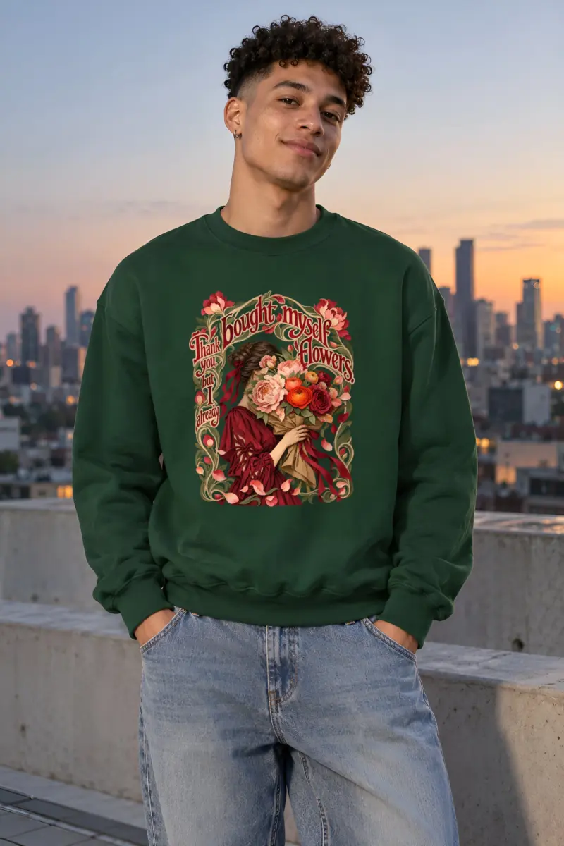 “Bought Myself Flowers” Unisex Crewneck Sweatshirt