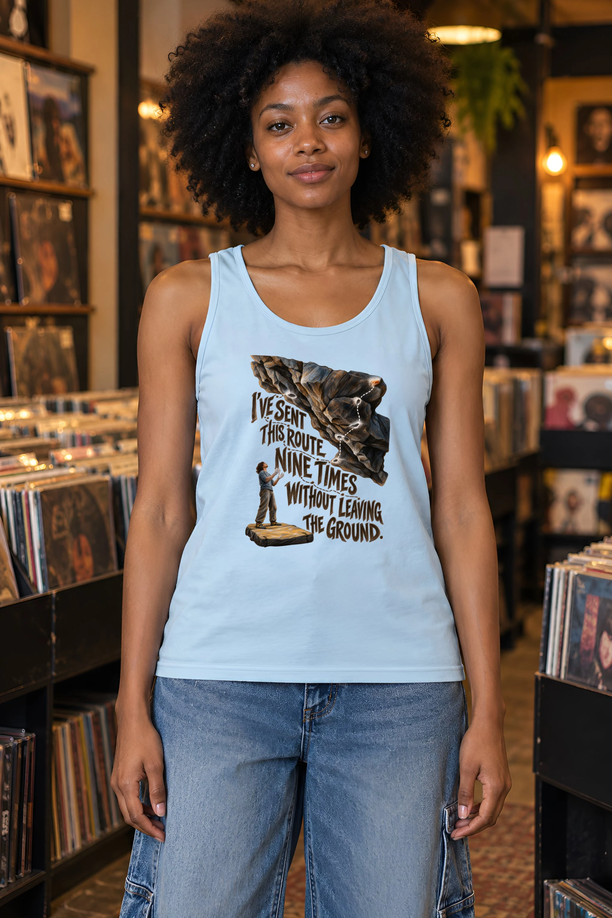 "Boulder Route Rehearsal" Unisex Jersey Tank