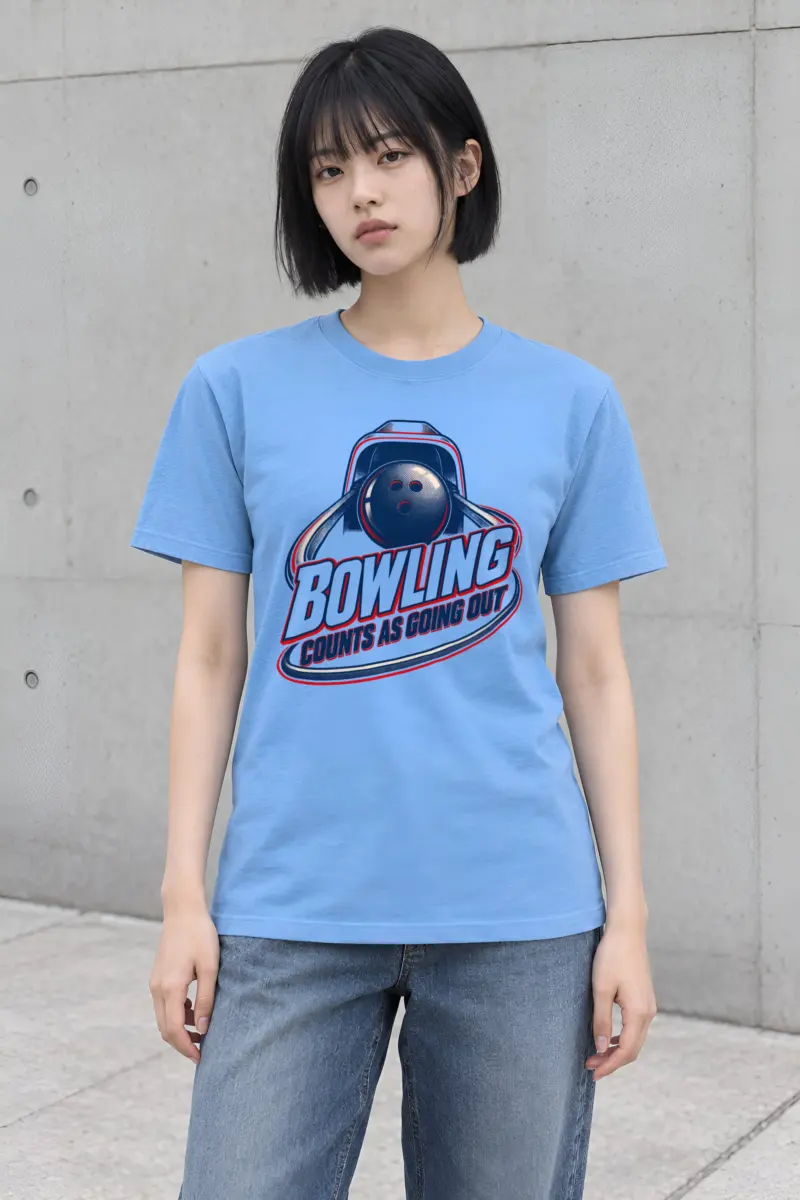 “Bowling Counts As Going Out” Heavyweight Unisex Crewneck T-shirt