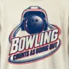 "Bowling Counts as Going Out" Men's Oversized Heavyweight Crewneck T-Shirt