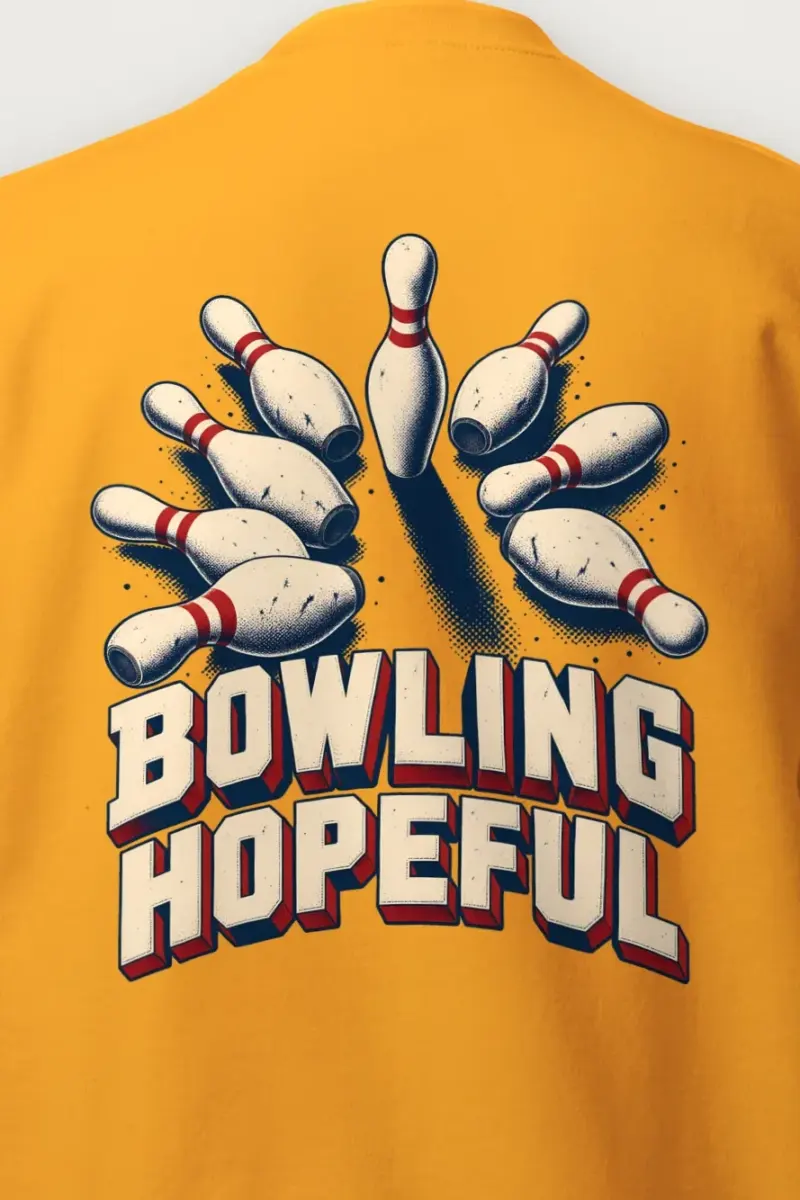 "Bowling Hopeful" Heavy Blend Unisex Crewneck Sweatshirt - the graphic up close