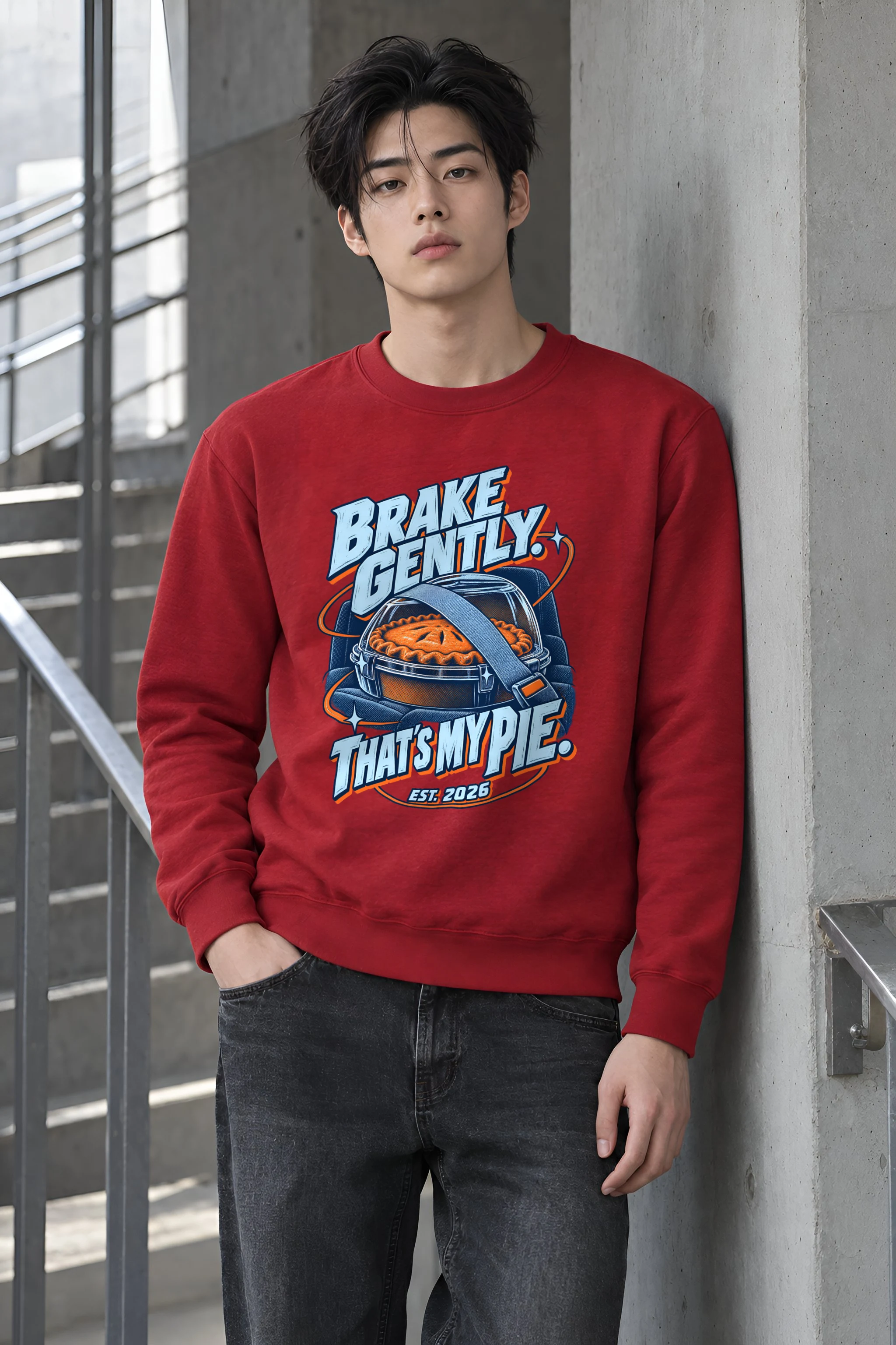 "Brake Gently Pie" Heavy Blend Unisex Crewneck Sweatshirt