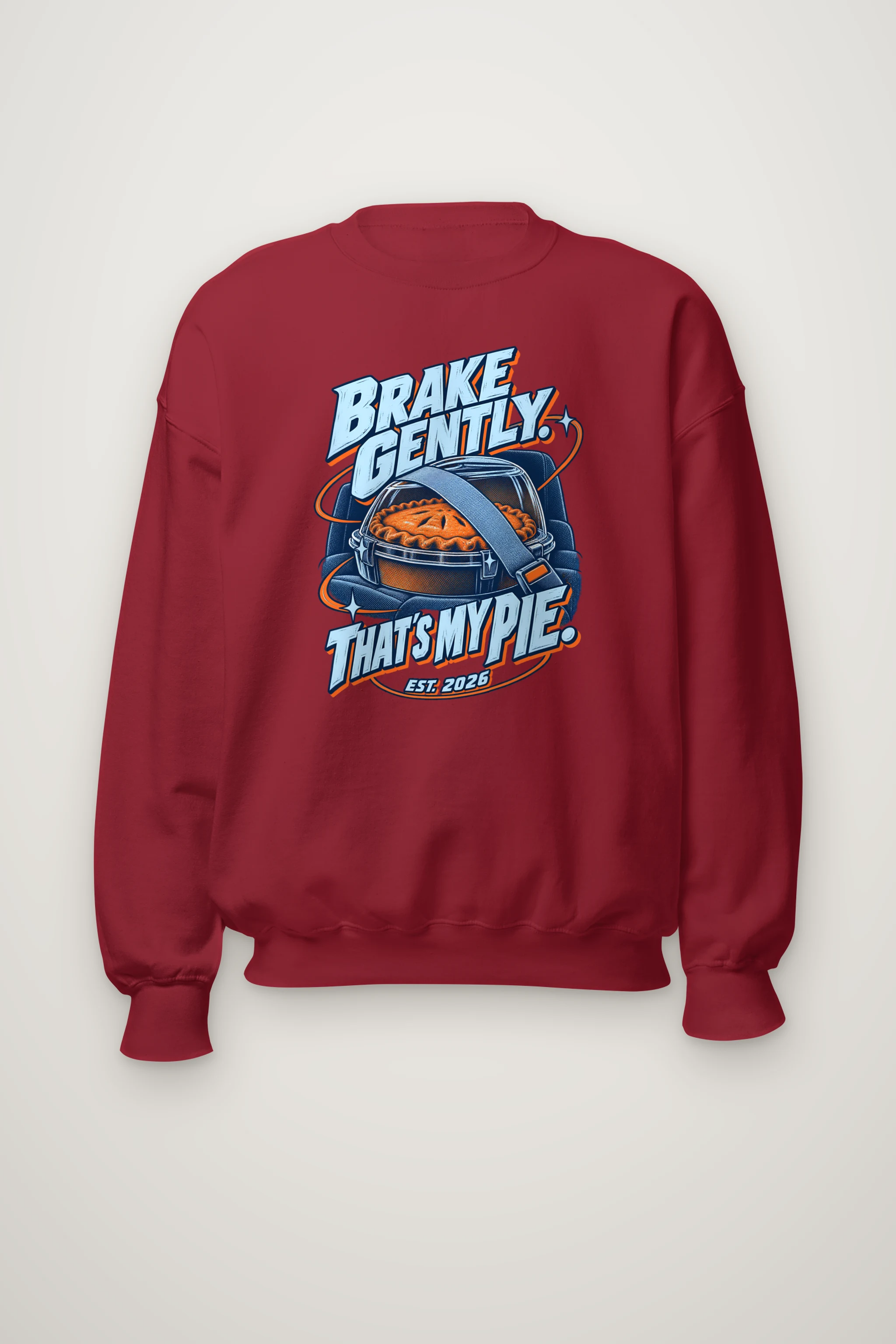 "Brake Gently Pie" Heavy Blend Unisex Crewneck Sweatshirt