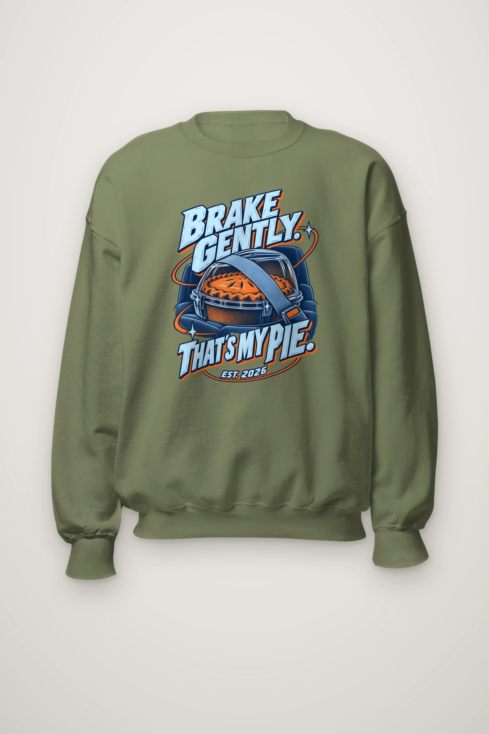 "Brake Gently Pie" Heavy Blend Unisex Crewneck Sweatshirt