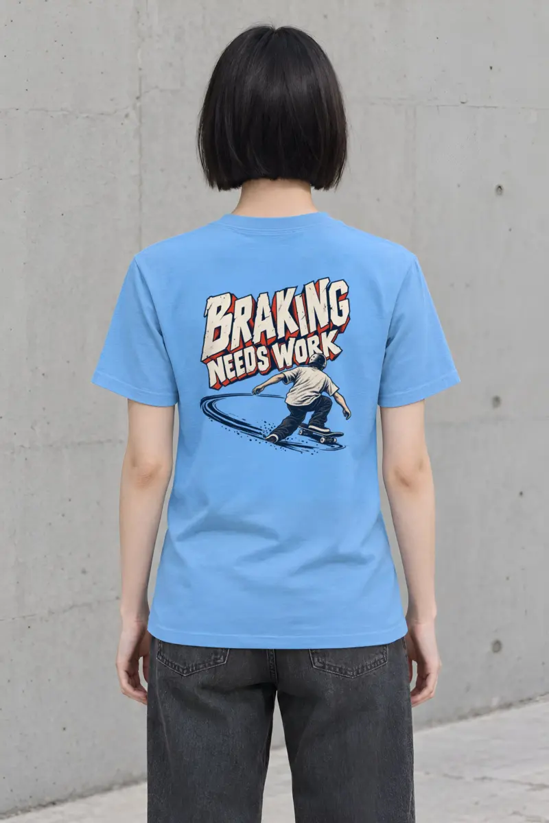 “Braking Needs Work” Heavyweight Unisex Crewneck T-shirt