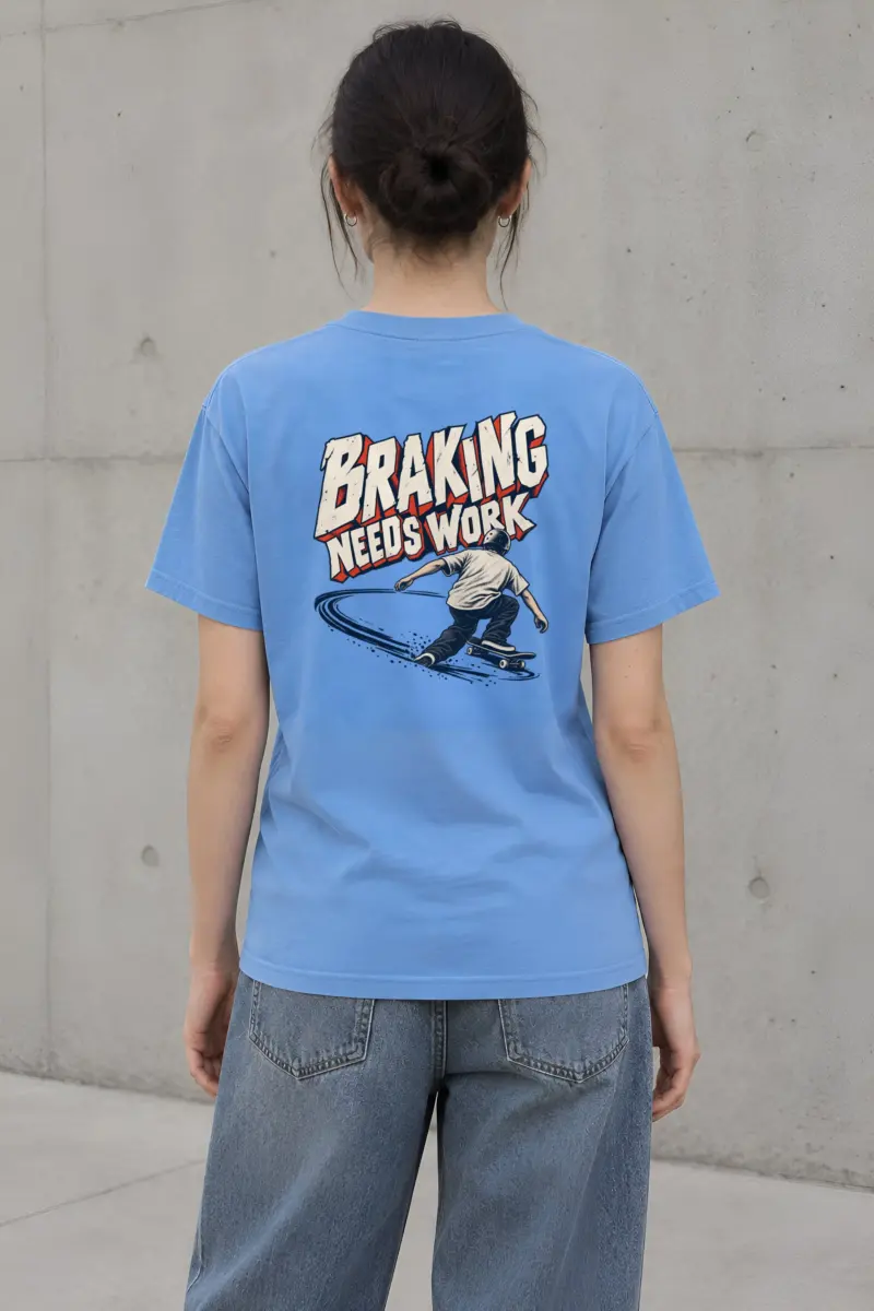 "Braking Needs Work" Heavyweight Unisex Crewneck T-shirt