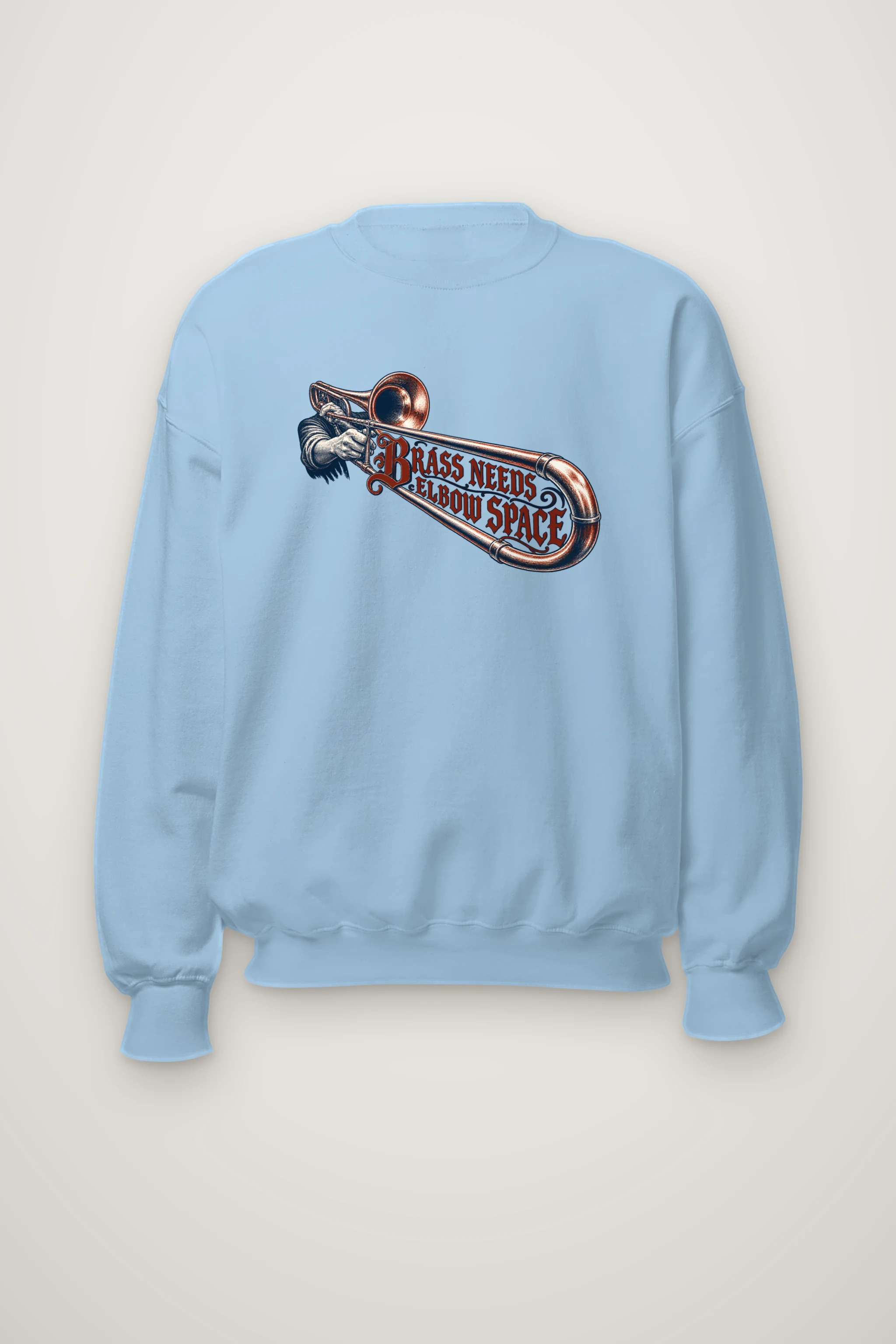 "Brass Needs Elbow Space" Heavy Blend Unisex Crewneck Sweatshirt