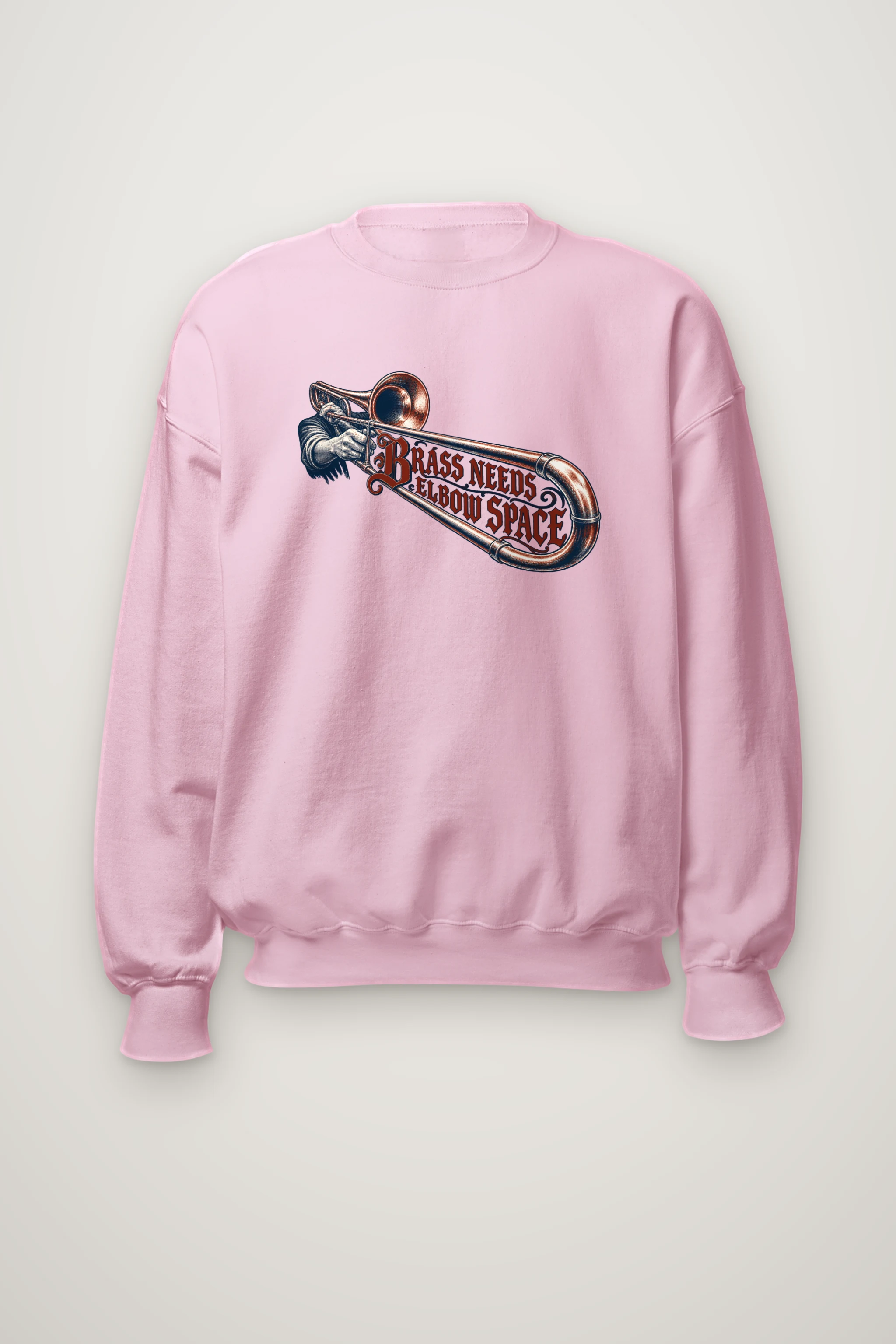 "Brass Needs Elbow Space" Heavy Blend Unisex Crewneck Sweatshirt