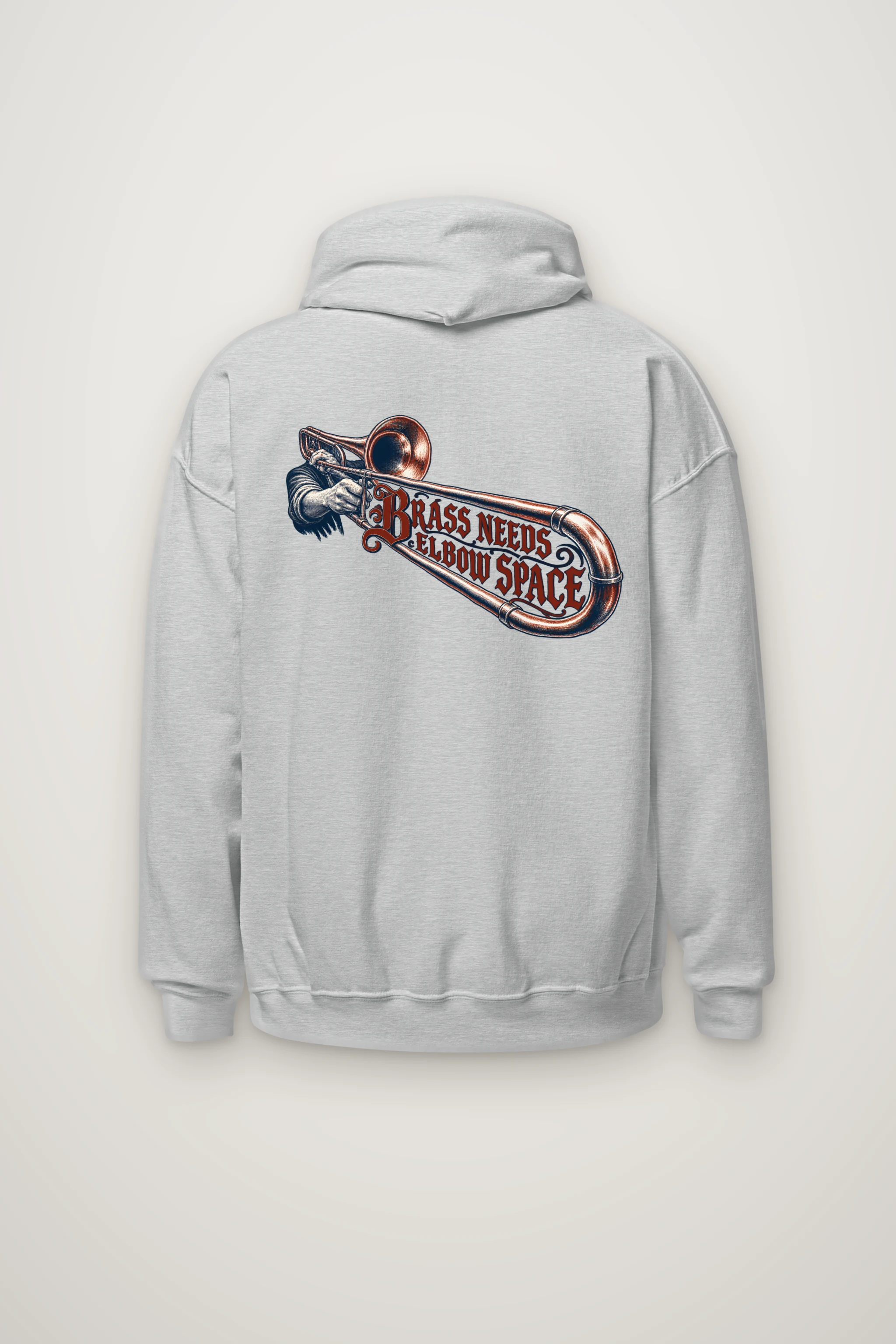 "Brass Needs Elbow Space" Heavy Blend Unisex Pullover Hoodie
