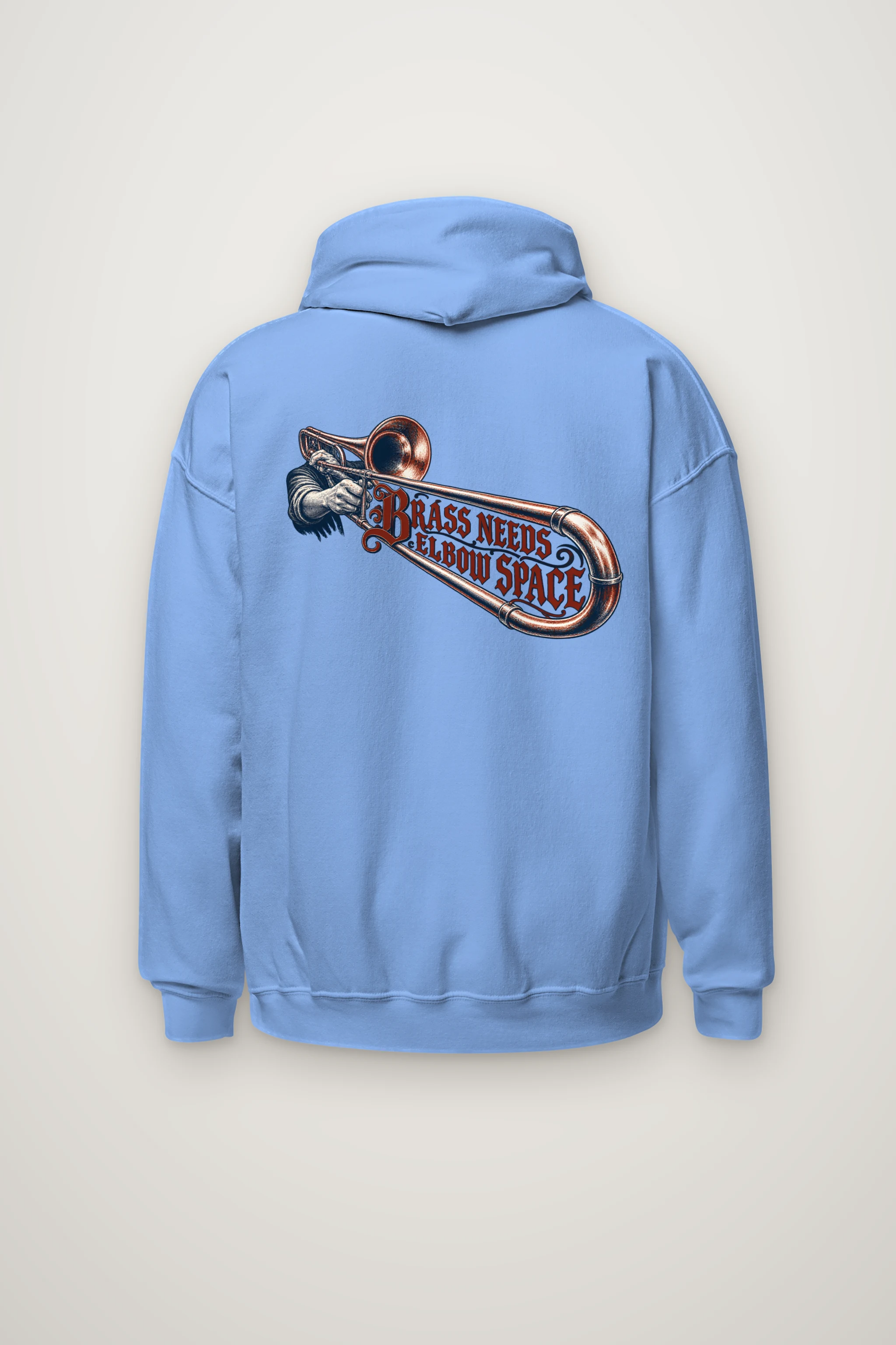 "Brass Needs Elbow Space" Heavy Blend Unisex Pullover Hoodie