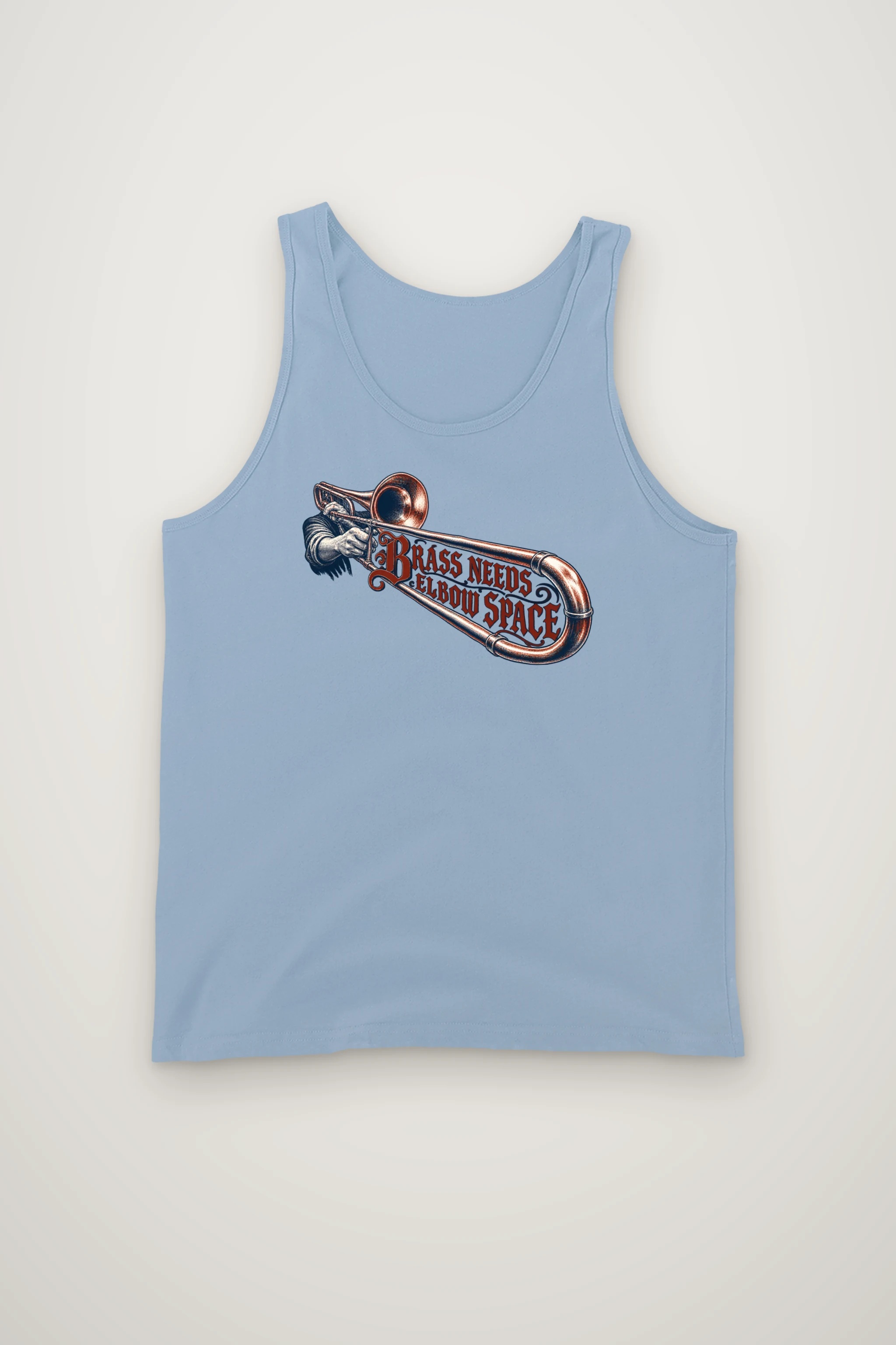 "Brass Needs Elbow Space" Unisex Jersey Tank