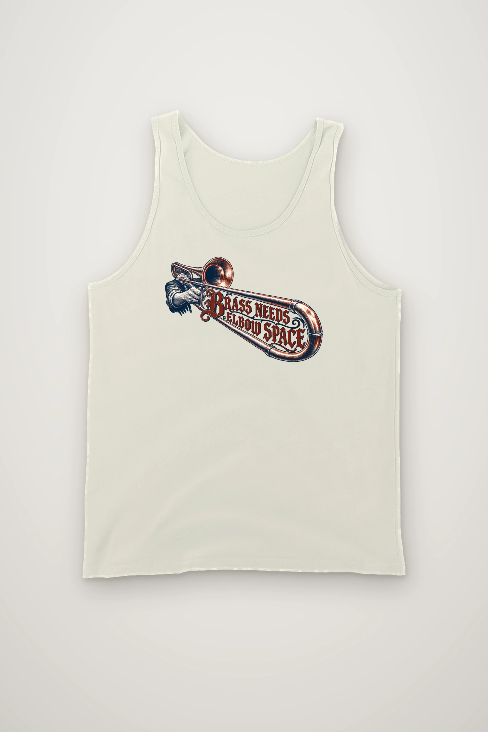 "Brass Needs Elbow Space" Unisex Jersey Tank