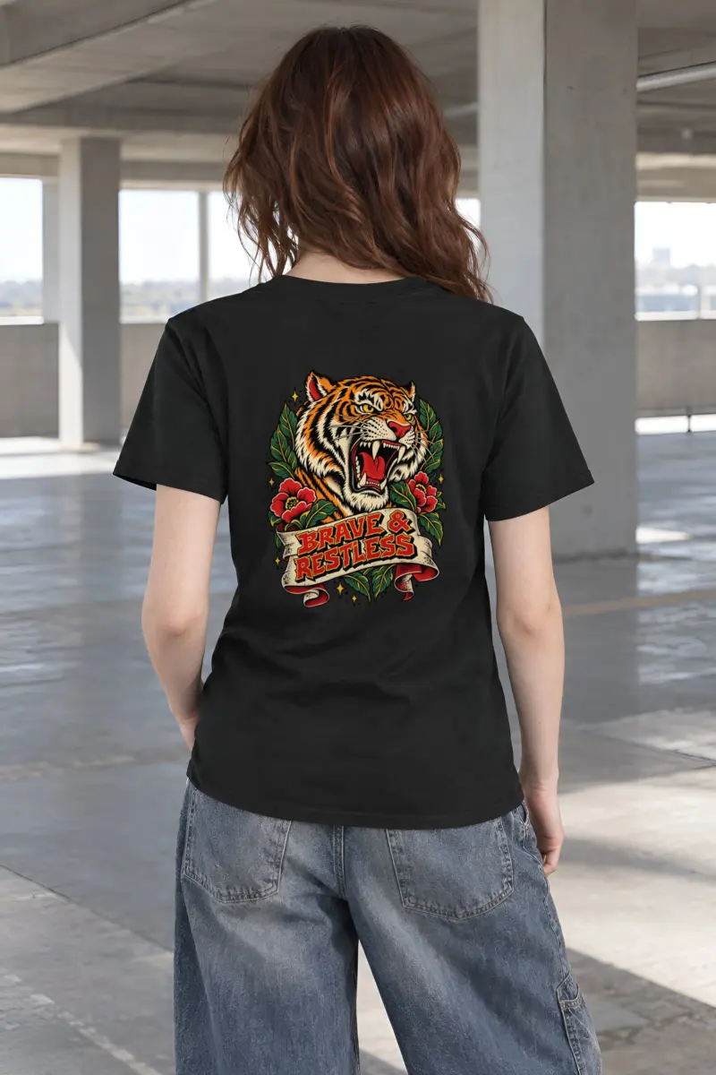 "Brave & Restless" Heavyweight Unisex Crewneck T-shirt