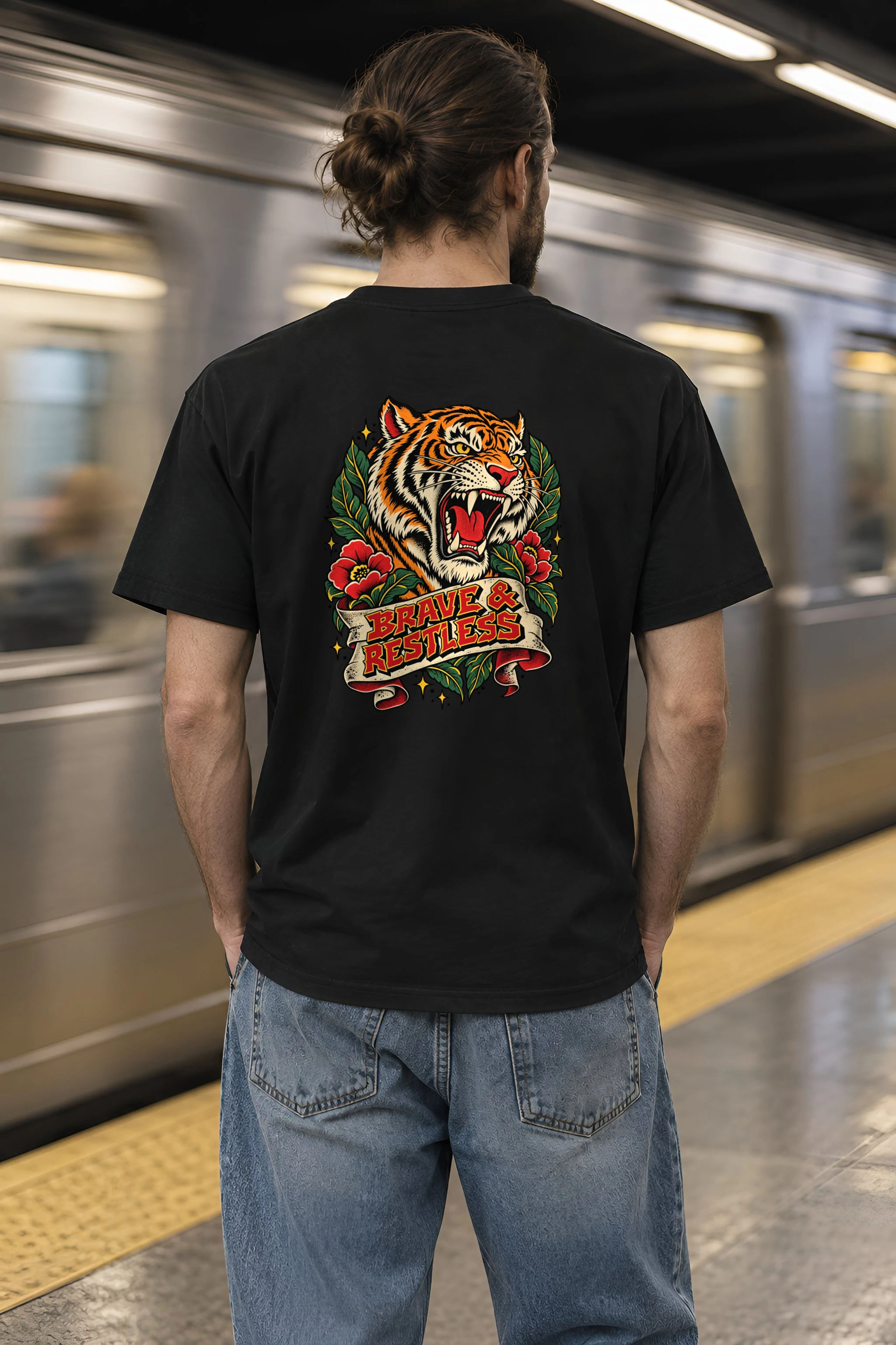 "Brave & Restless" Heavyweight Unisex Crewneck T-shirt