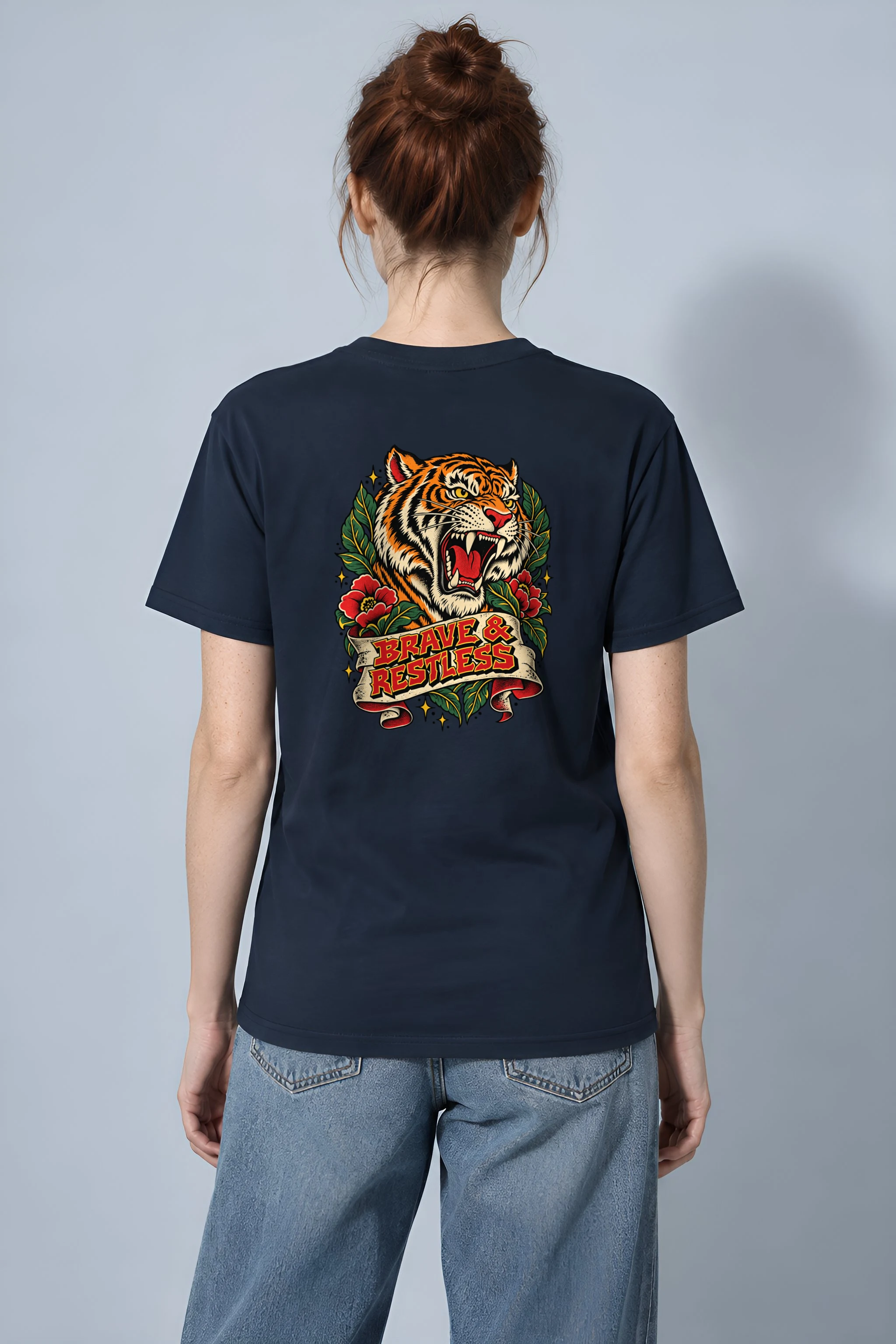 "Brave & Restless" Heavyweight Unisex Crewneck T-shirt