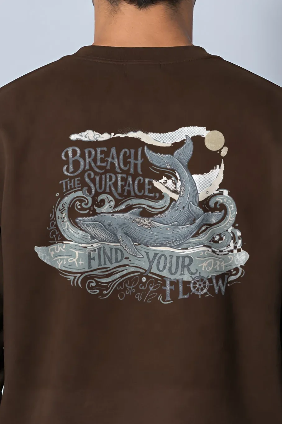 "Breach The Surface" 1 Crewneck Sweatshirt - the graphic up close